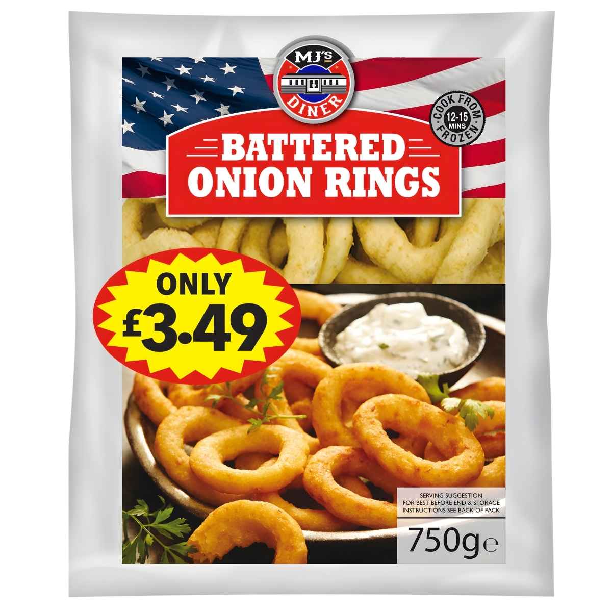 MJ's - Battered Onion Rings - 750g