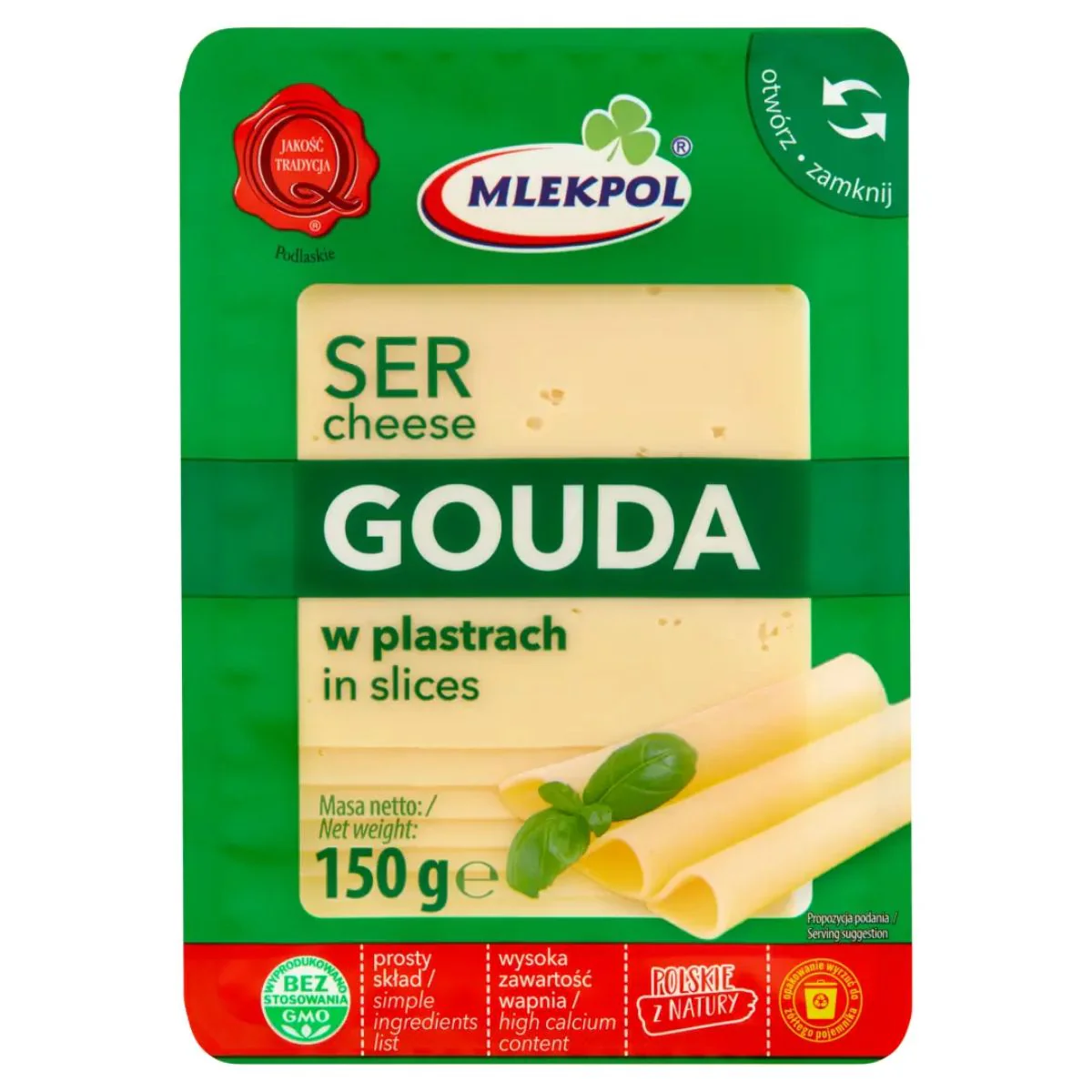 Mlekpol - Sliced Gouda Cheese - 150g