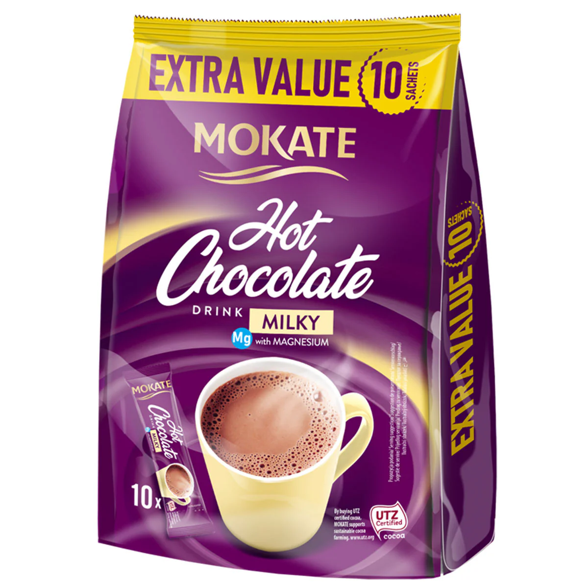 Mokate - 10 Instant Hot Chocolate Milk Drink Sachets - 180g