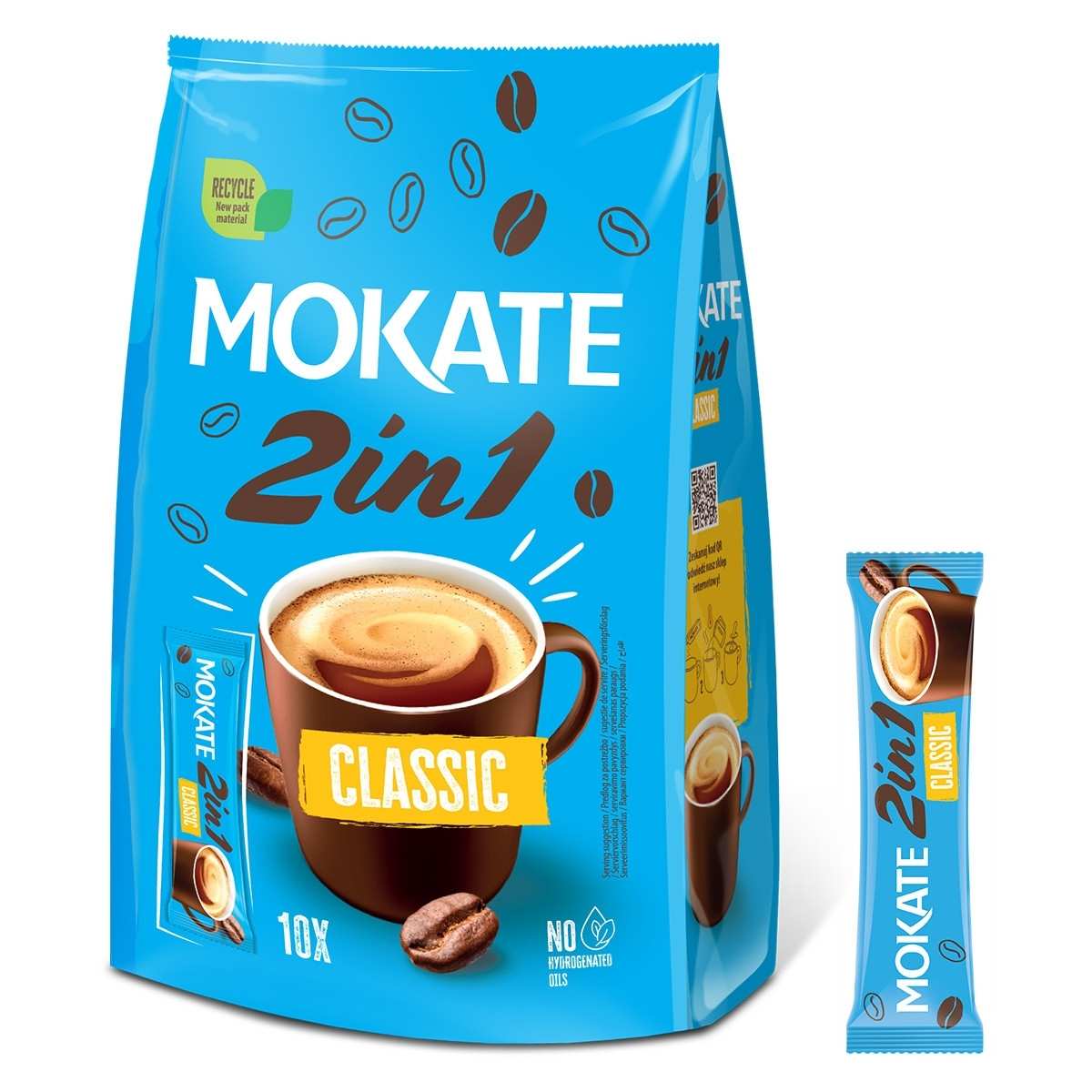 Mokate - 2 in 1 Classic Instant Coffee Sachets - 17g x 10 Pack