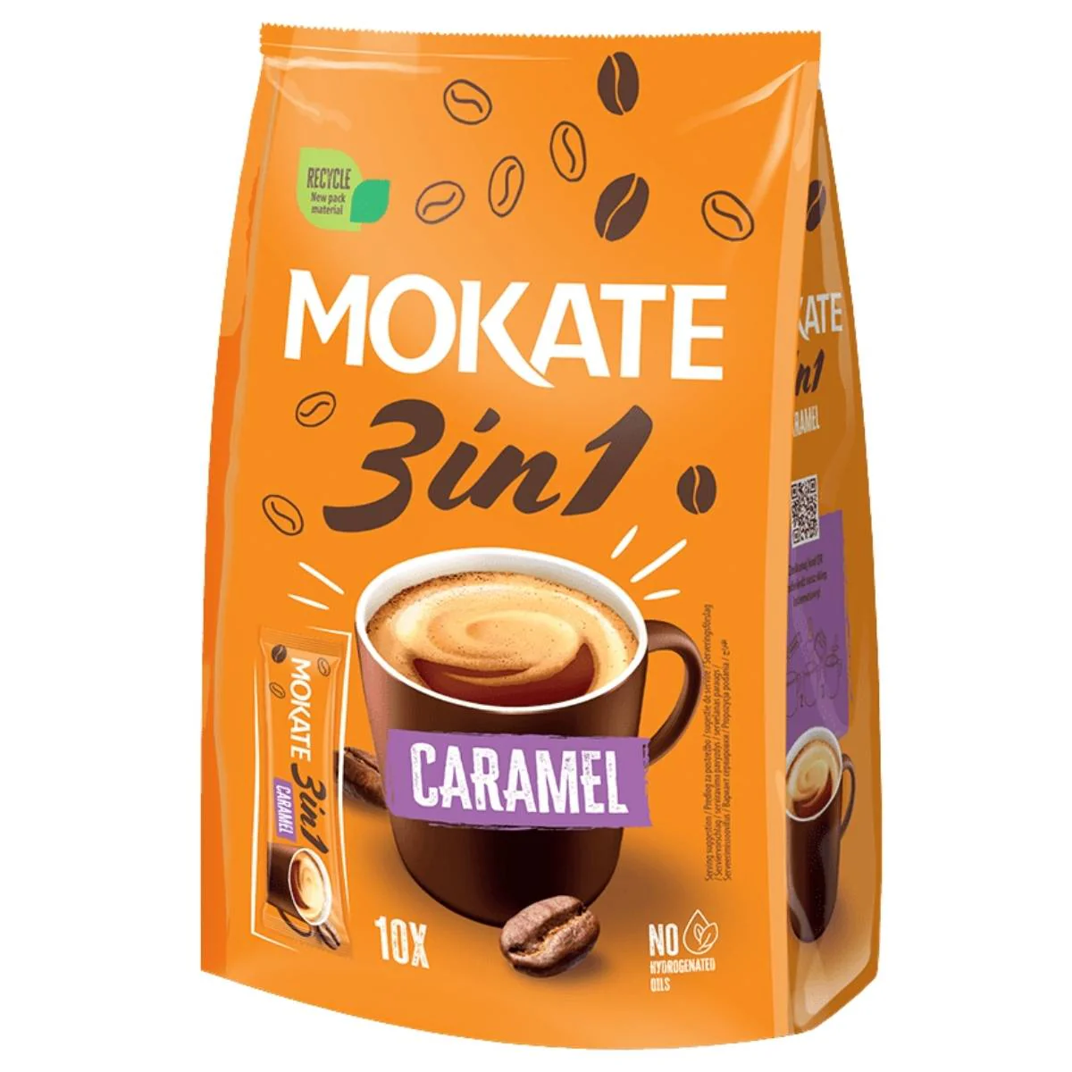 Mokate - 3 in 1 Caramel Instant Coffee Sachets - 17g x 10 Pack