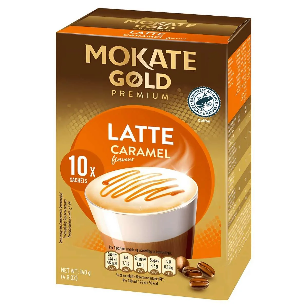 Mokate - Gold Premium Caramel Latte - 10 Sachets