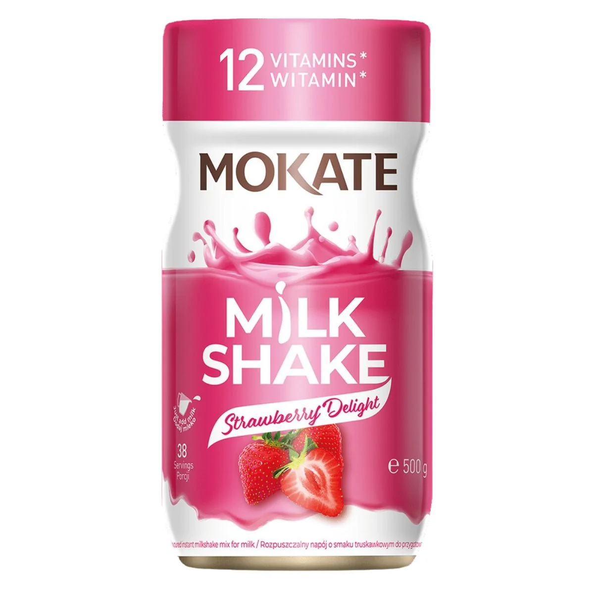 Mokate - Strawberry Milkshake Powder Mix - 500g