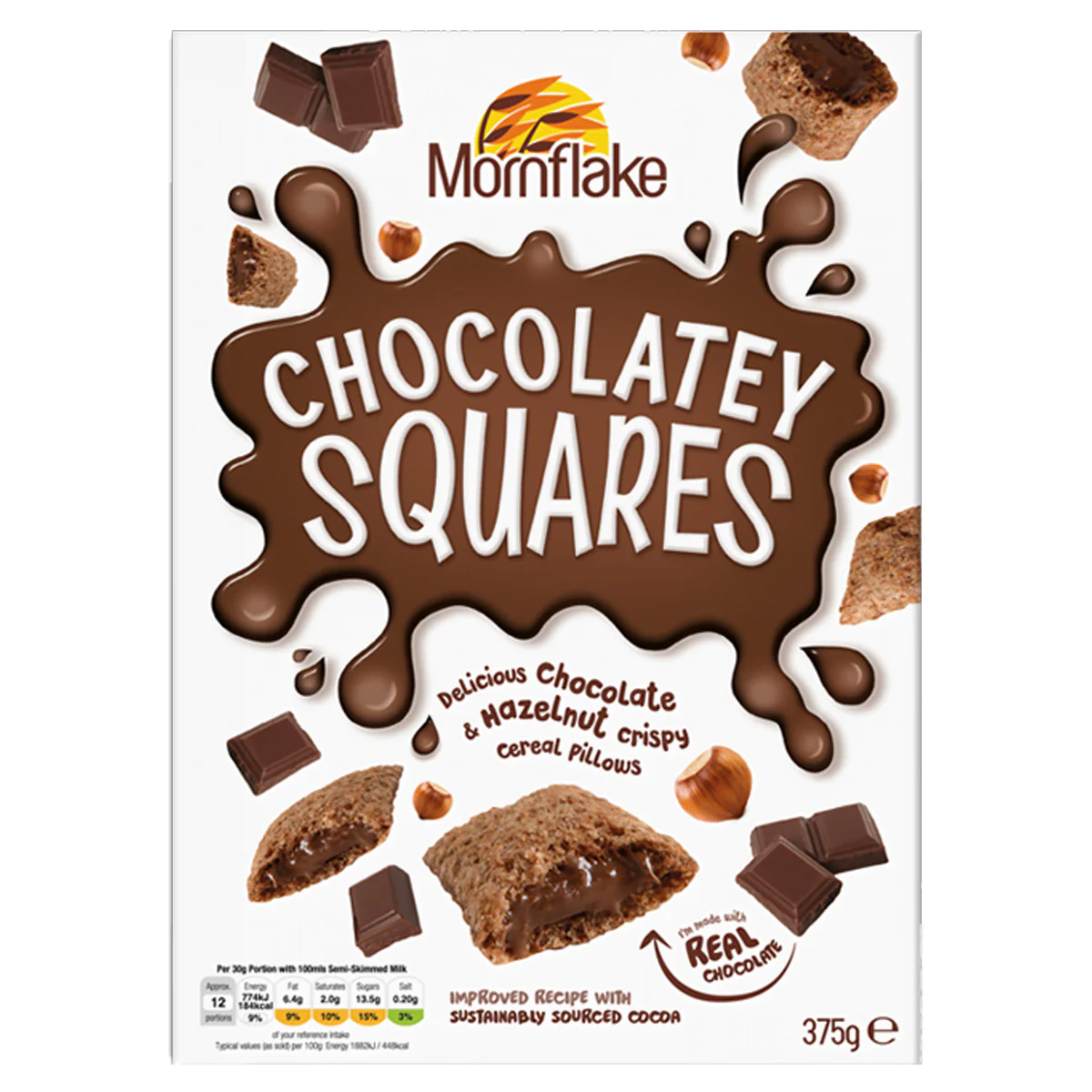 Mornflakes - Chocolatey Squares - 375g