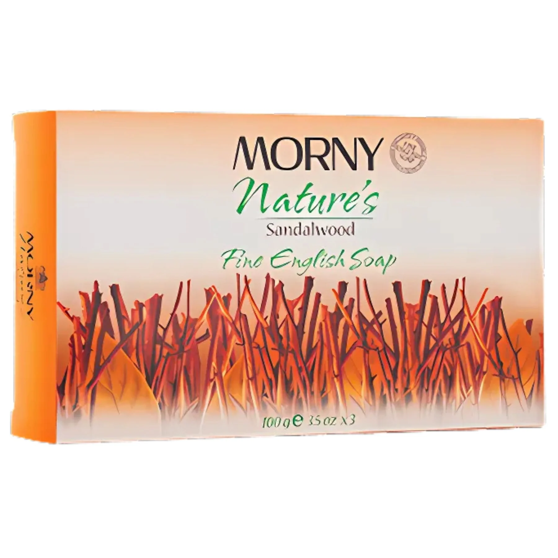 Morny - Nature's Sandalwood Fine English Soap - 3.5oz x 3