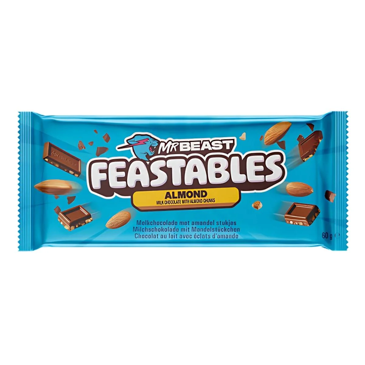 Mr Beast - Feastables Milk Chocolate With Almond Chunks - 60g