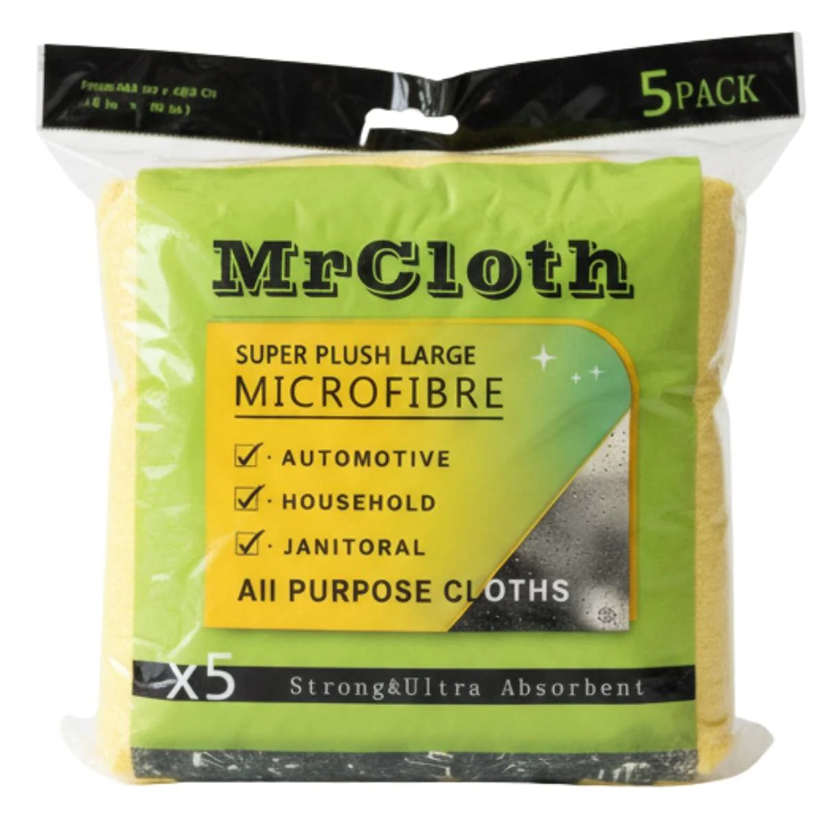 Mr Cloth - Super Plush Large Microfibre Cloths - 5 Pack