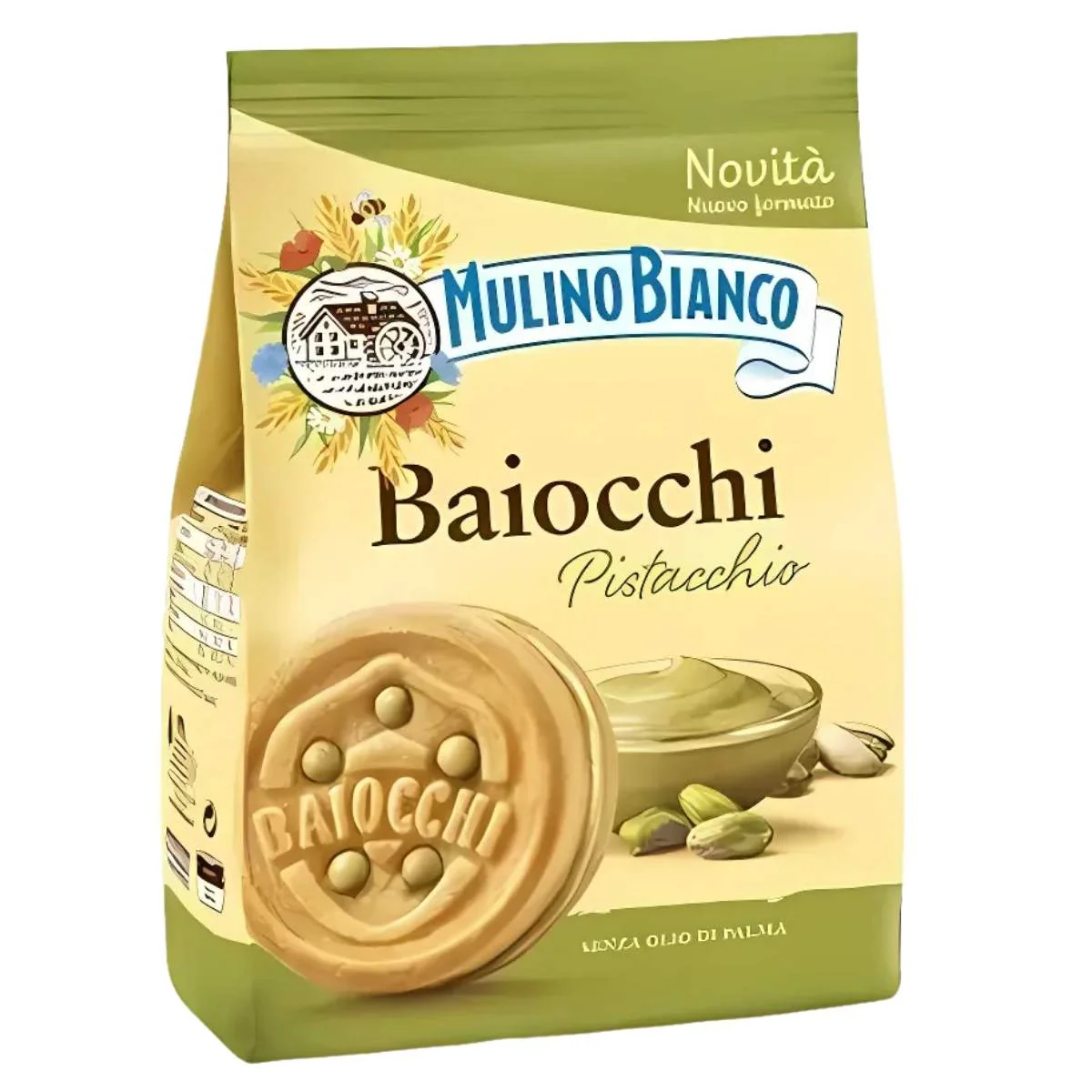 Mulino Bianco - Baiocchi Biscuits With Pistachio Cream - 240g