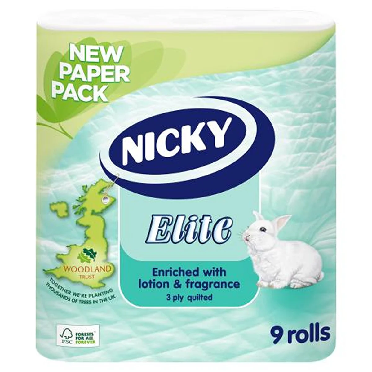 Nicky Elite - 3 Ply Toilet Tissue - 9 Rolls