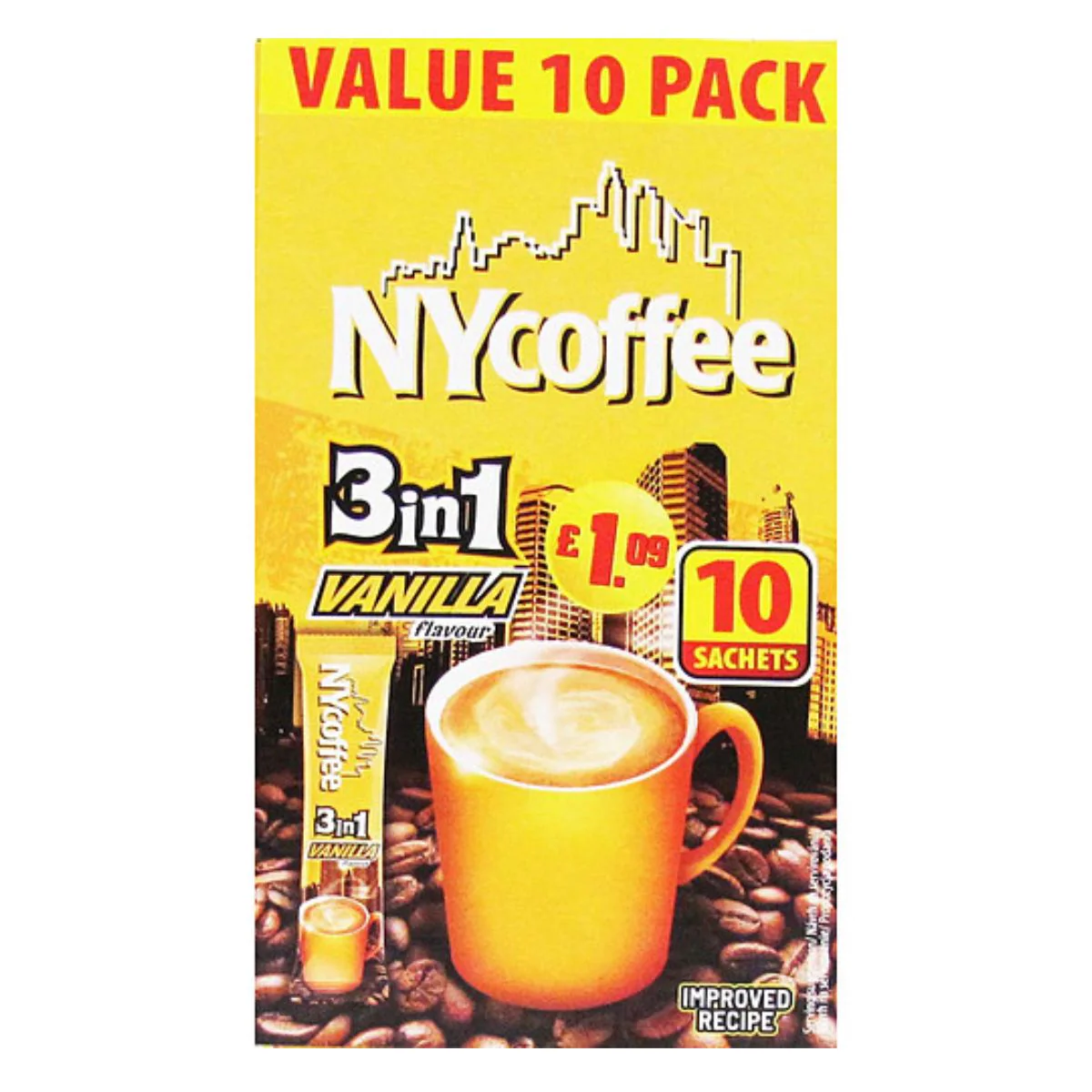 NY Coffee - 3in1 Instant Vanilla Coffee (10 Sachets) - 140g