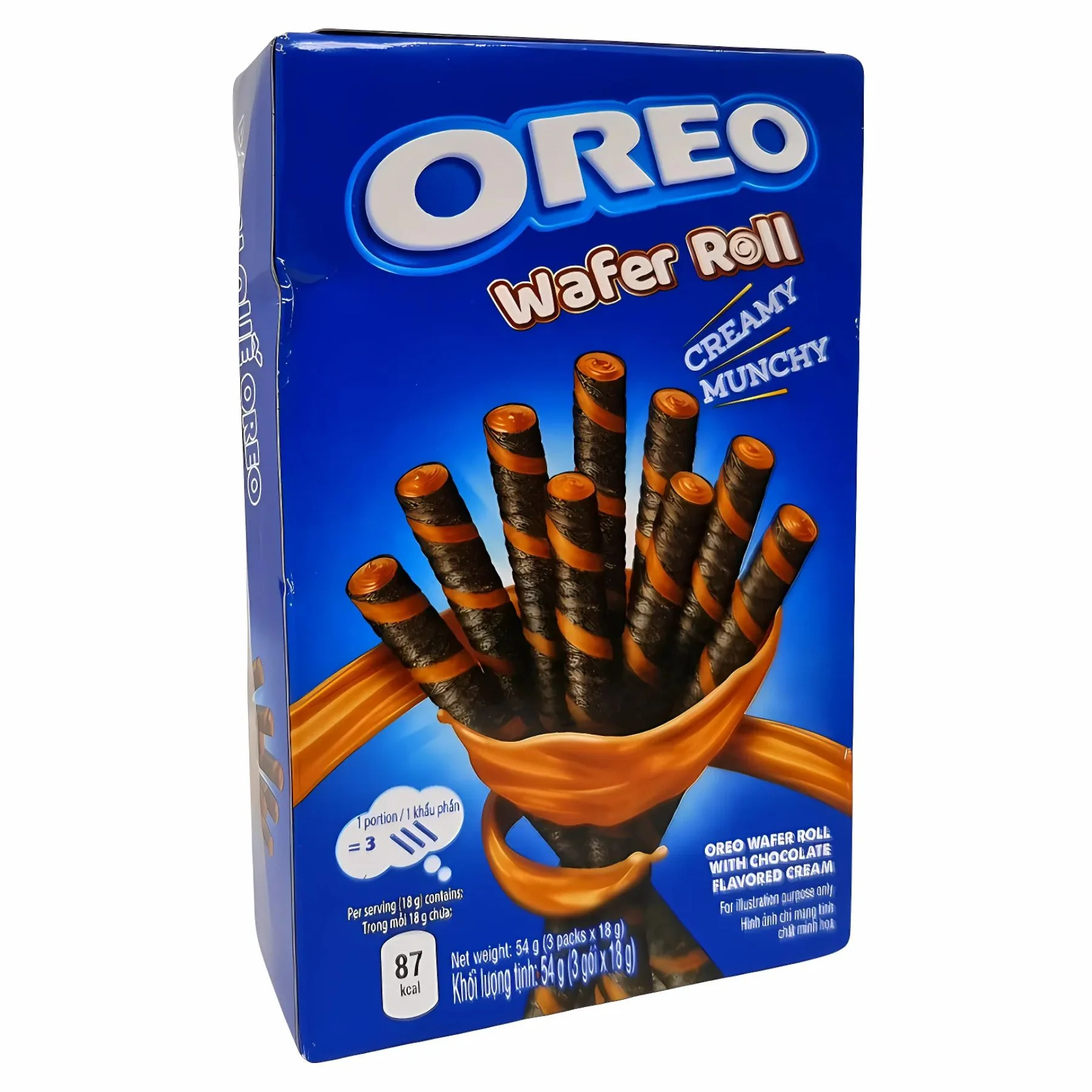 Oreo - Chocolate Flavoured Wafer Roll Creamy Munchy - 54g
