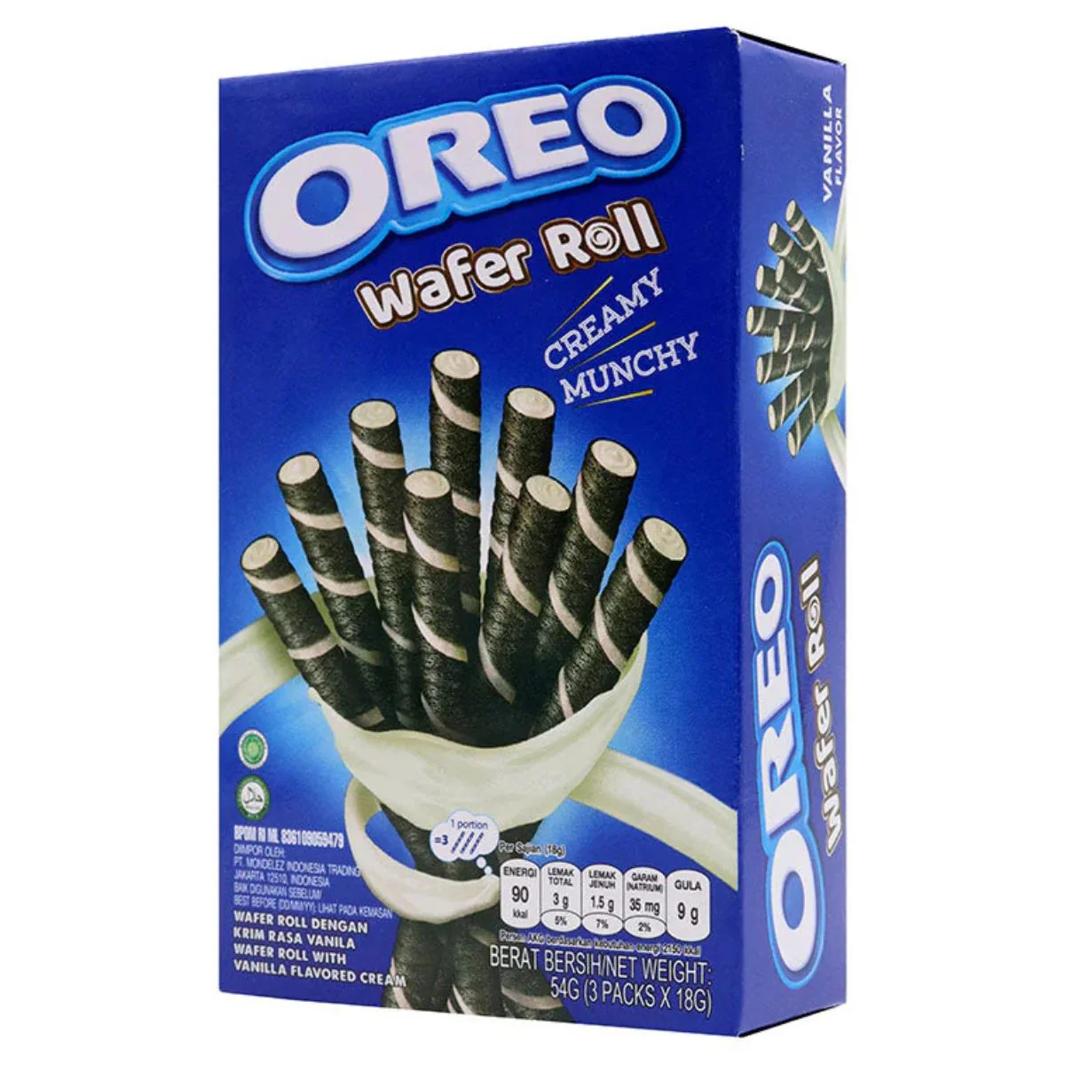 Oreo - Vanilla Flavoured Wafer Roll Creamy Munchy - 54g