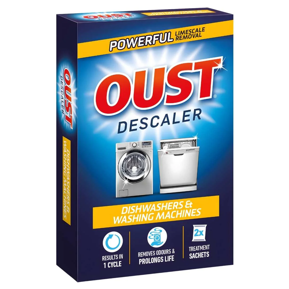 Oust - Dishwasher & Washing Machine Descaler - 2 x 75g