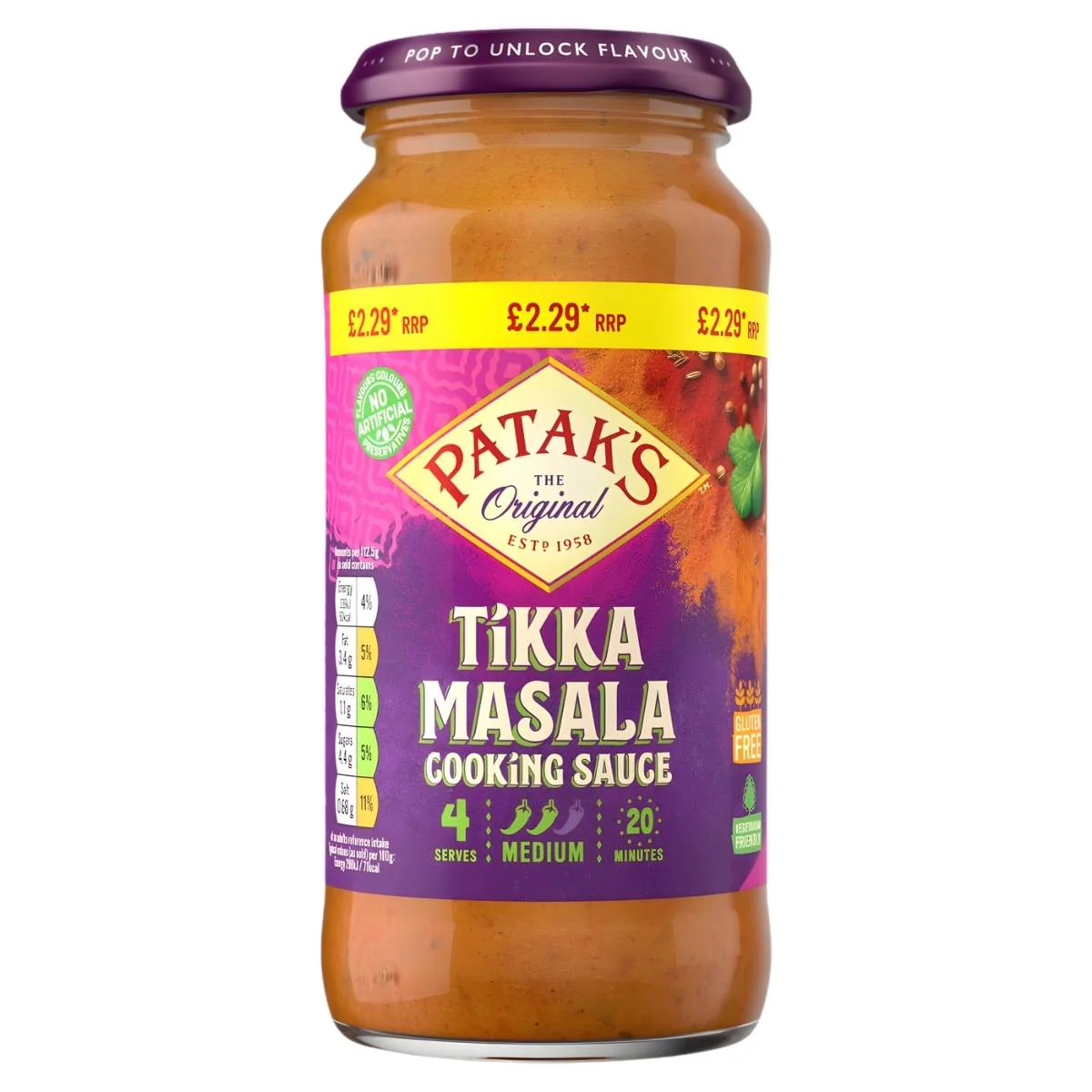 Patak's - Tikka Masala Cooking Sauce - 450g
