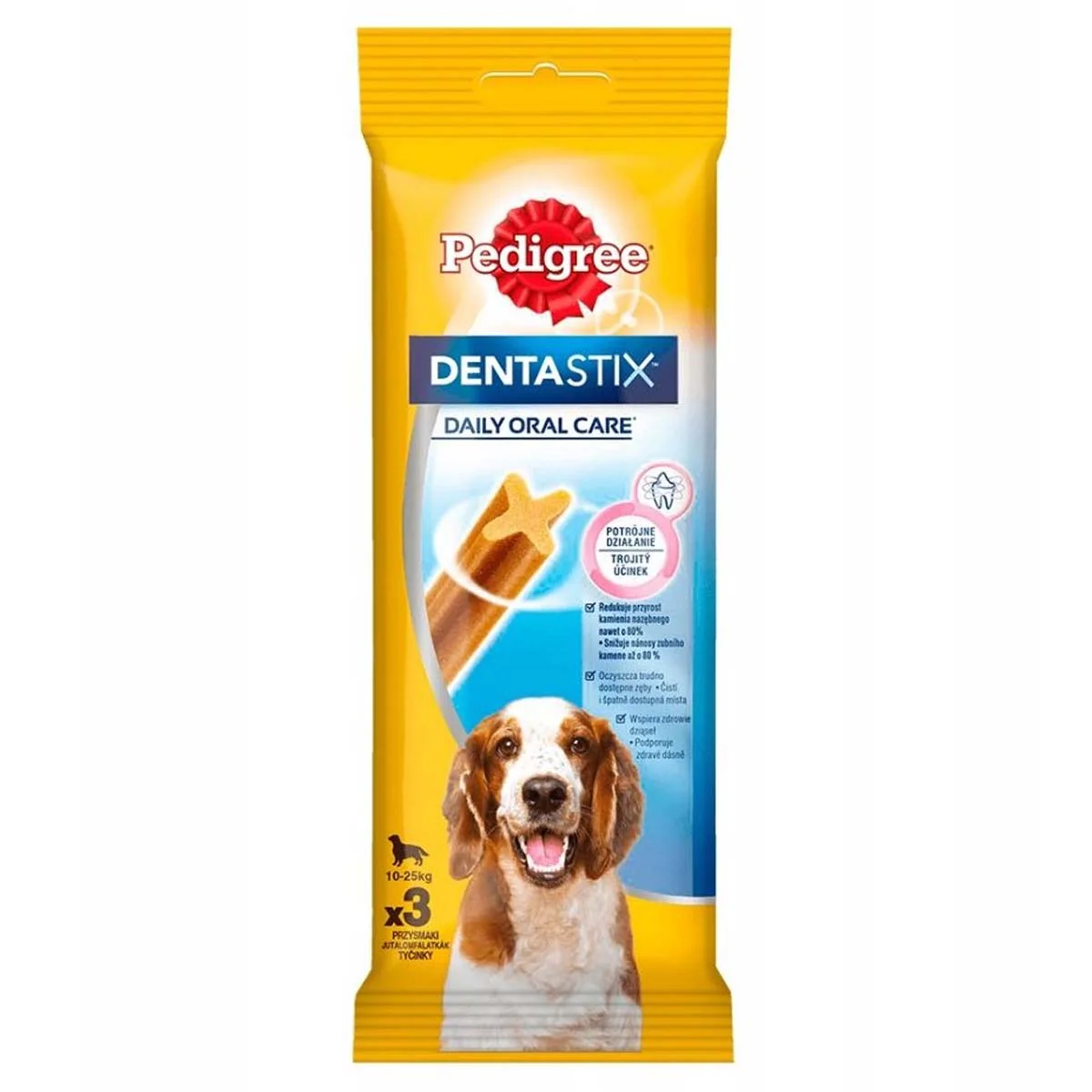 Pedigree - Dentastix Daily Adult Medium Dog Treats 3 Dental Sticks - 77g