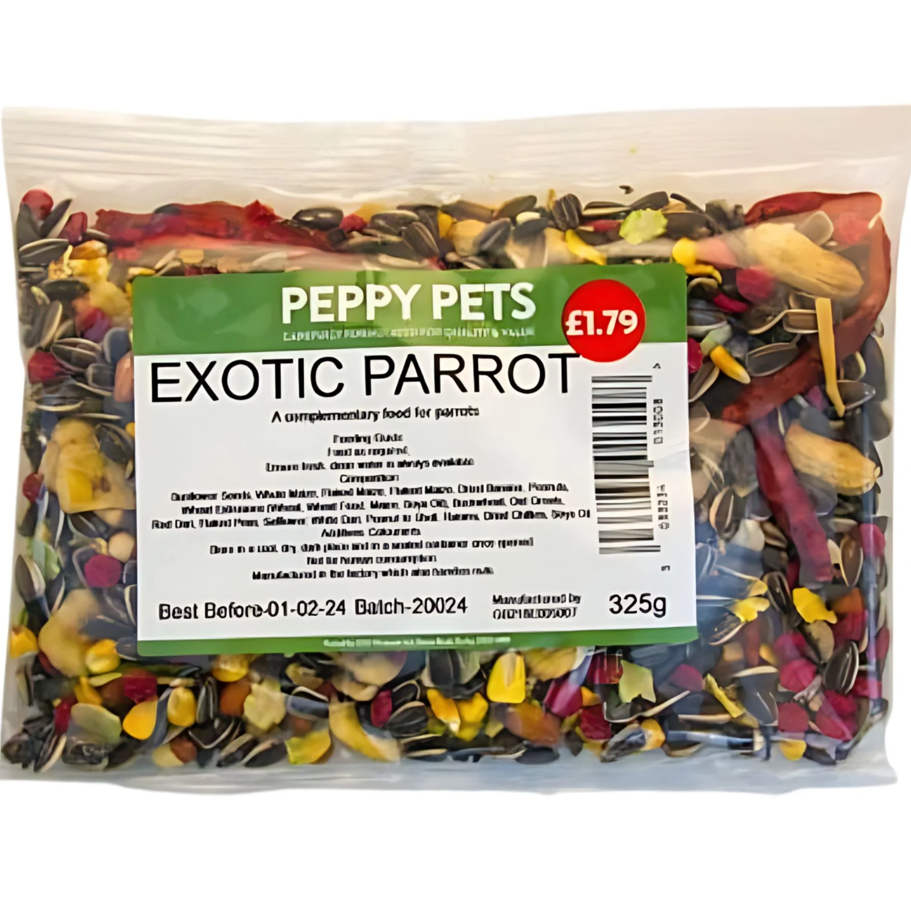 Peppy Pets - Exotic Parrot Food - 325g