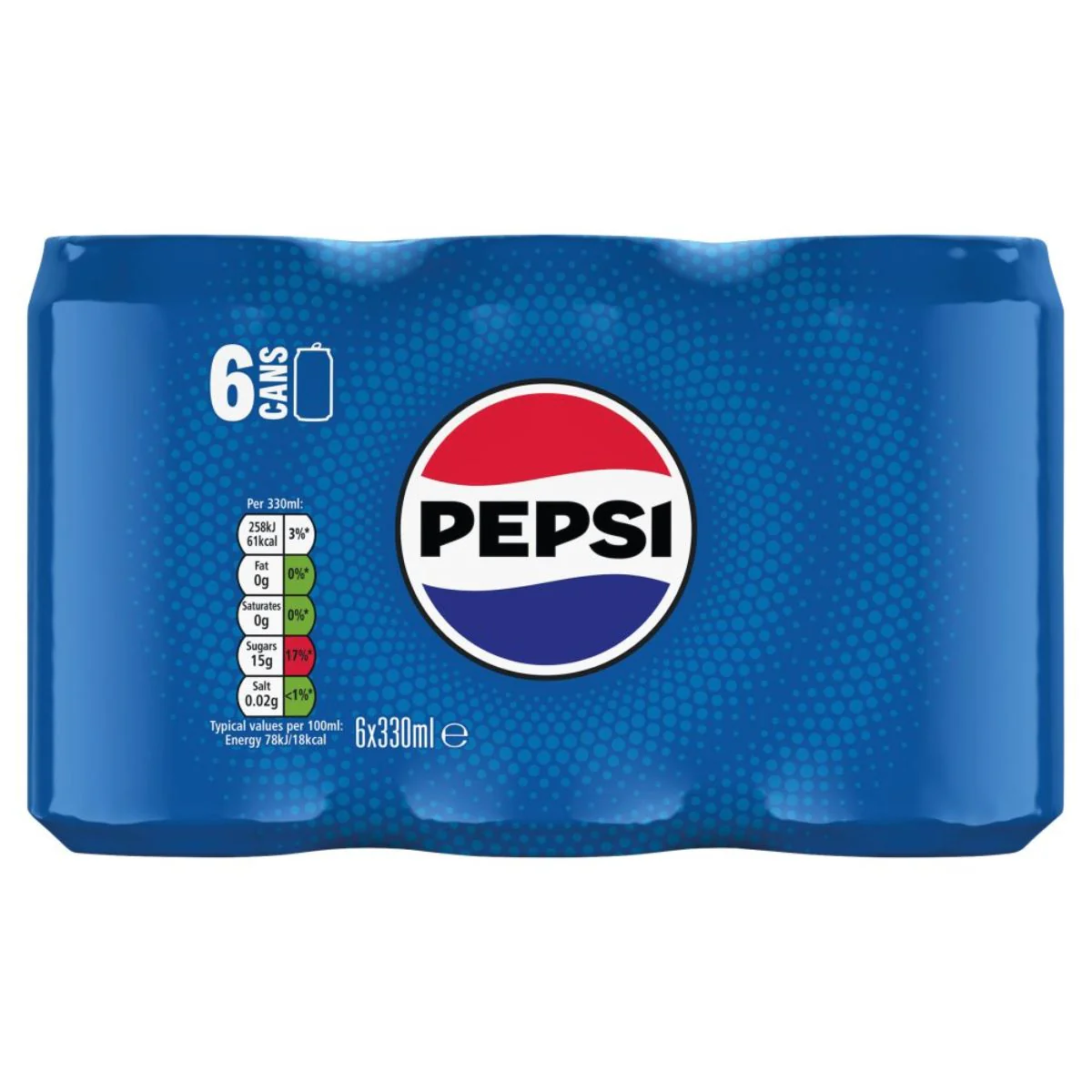 Pepsi - Cola Cans - 6 x 330ml