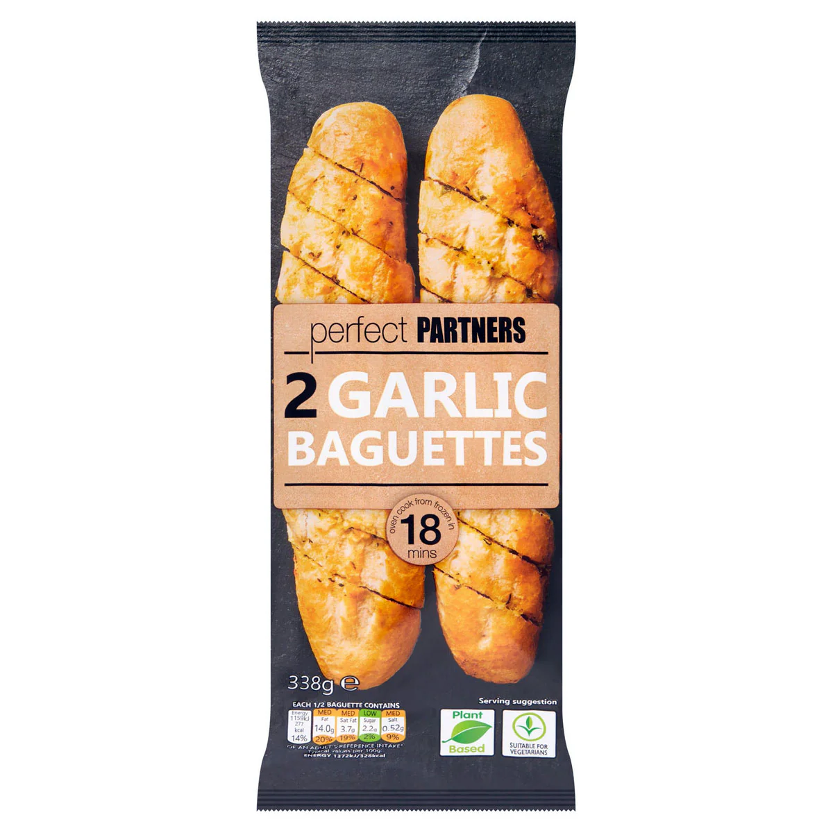 Perfect Partners - 2 Garlic Baguettes - 338g