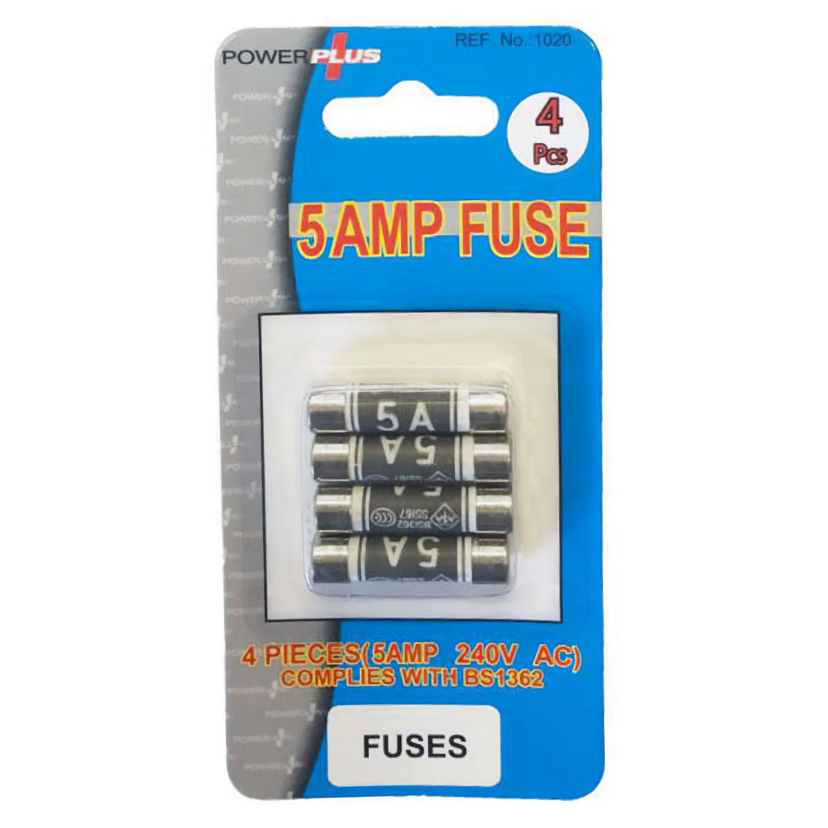 Power Plus - 5Amp Fuses - 4 Pack