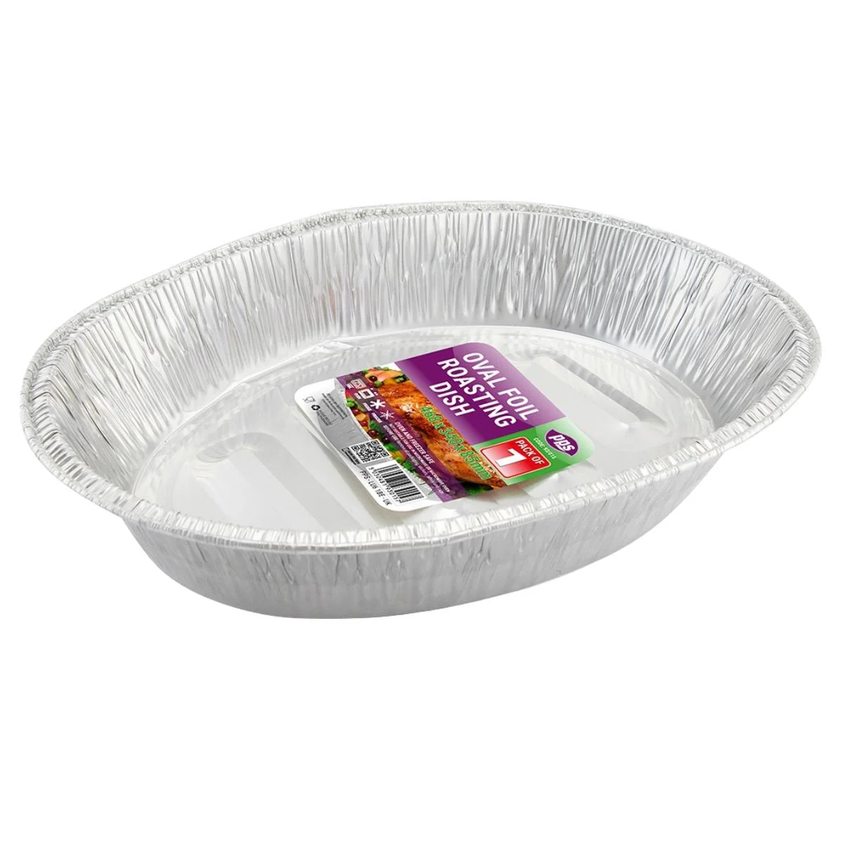 PPS - Oval Foil Roasting Dish - 468 x 340 x 85mm
