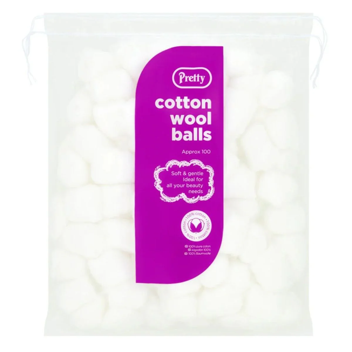 Pretty - Cotton Wool Balls - 100pcs
