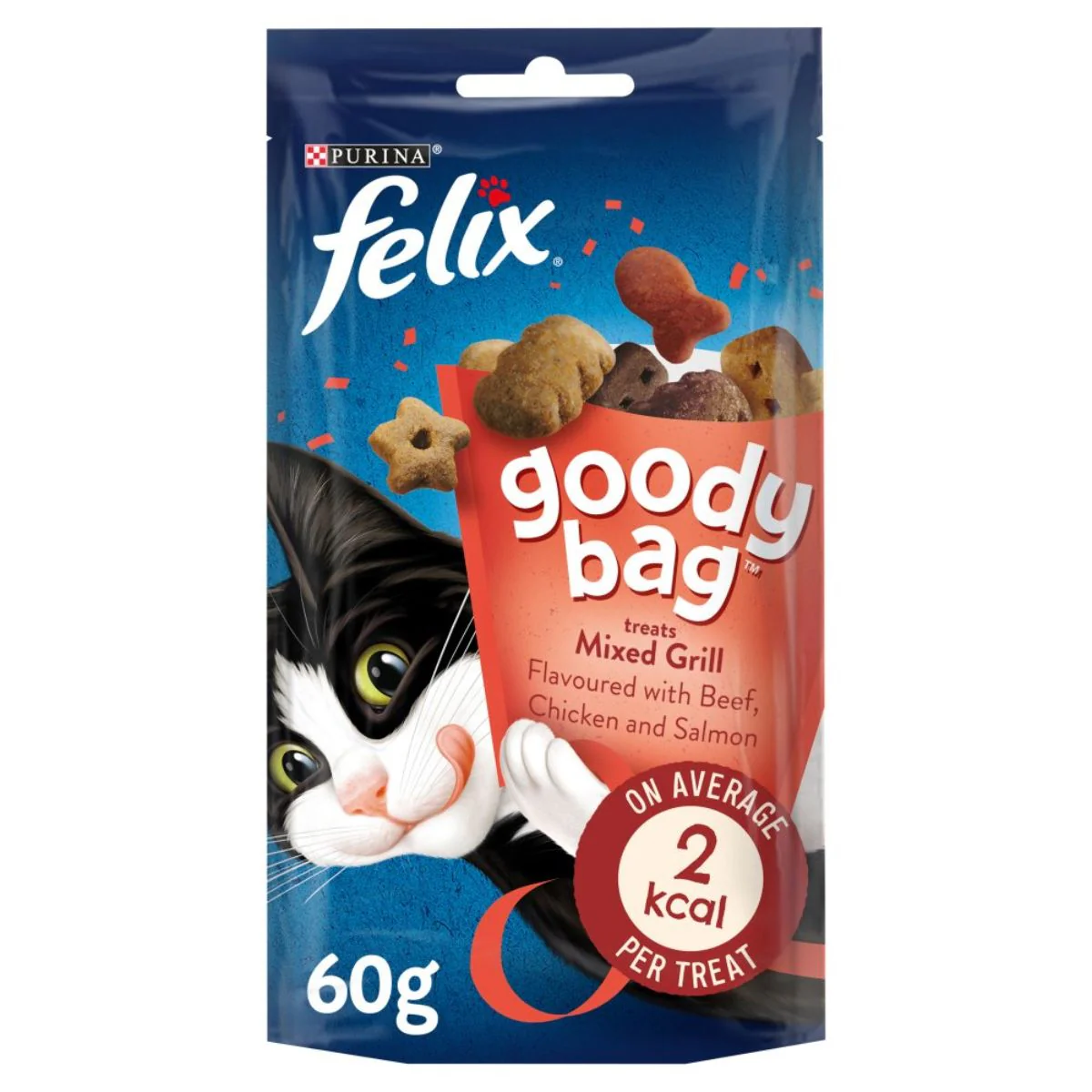 Purina - Felix Goody Bag Treats Mixed Grill with Beef, Chicken & Salmon - 60g