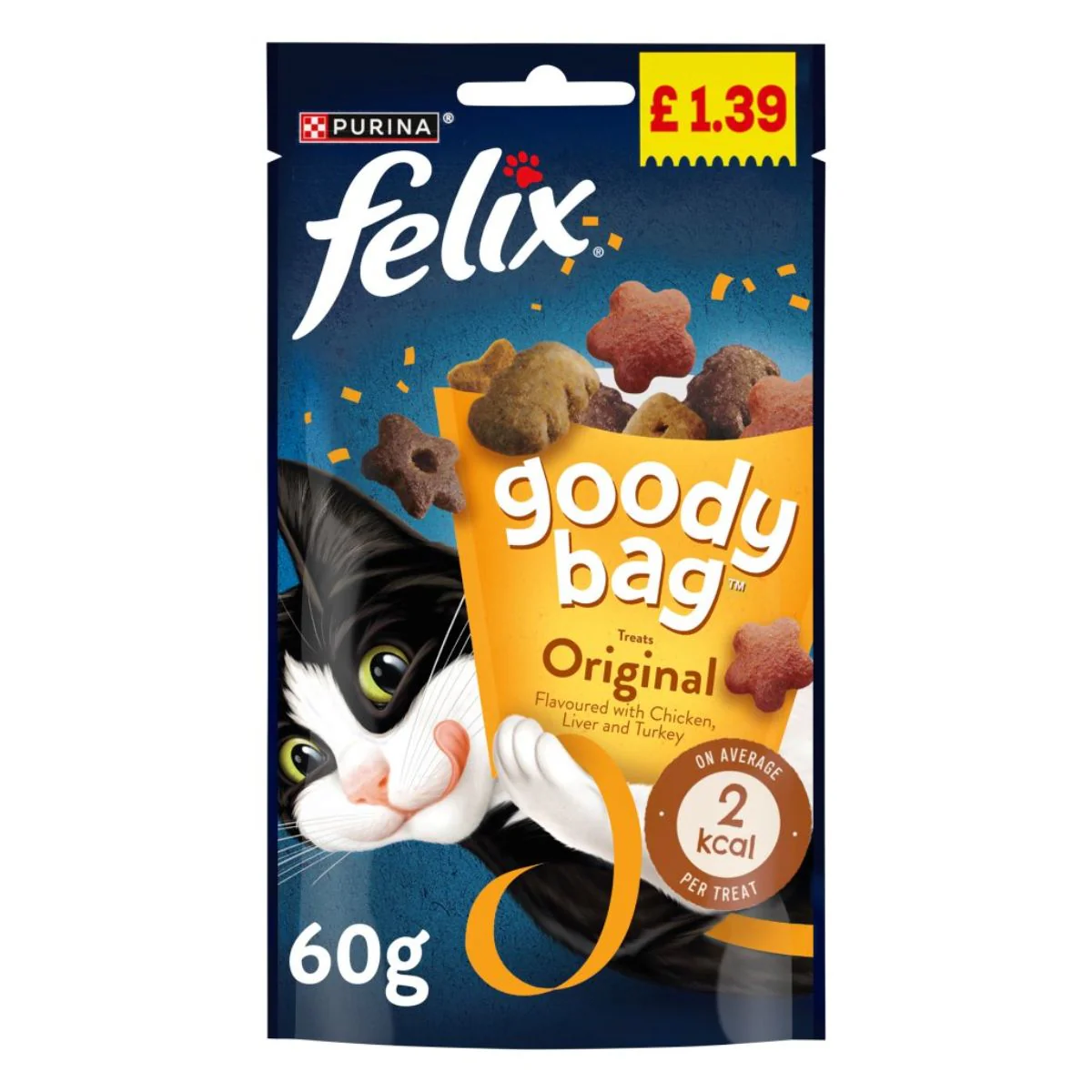 Purina - Felix Goody Bag Treats Original Chicken Liver and Turkey - 60g