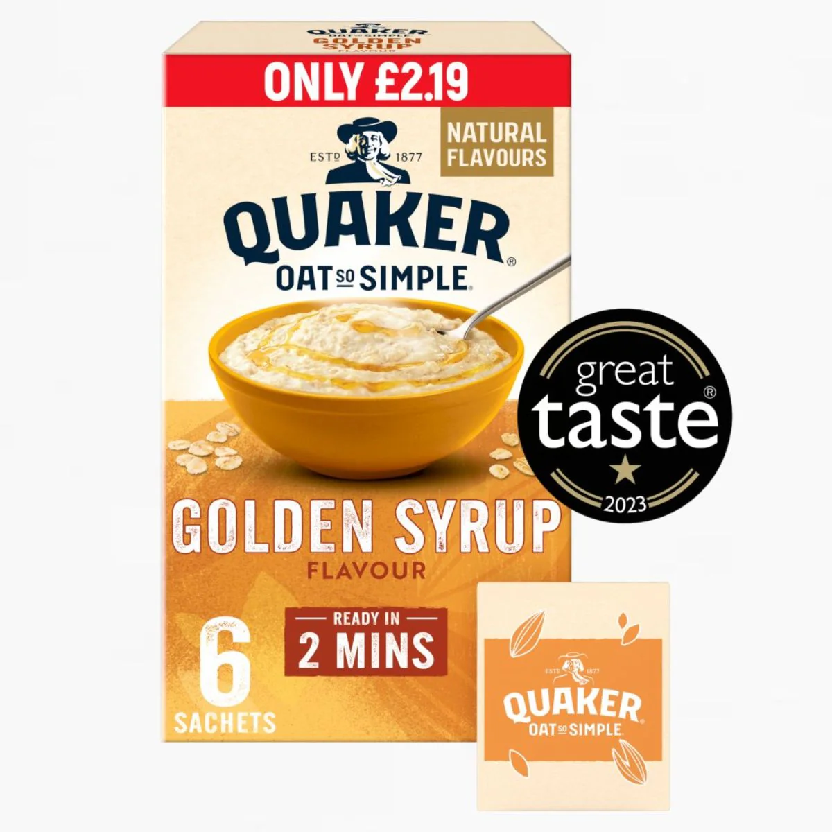 Quaker - Oat Golden Syrup 6 Sachets - 162g