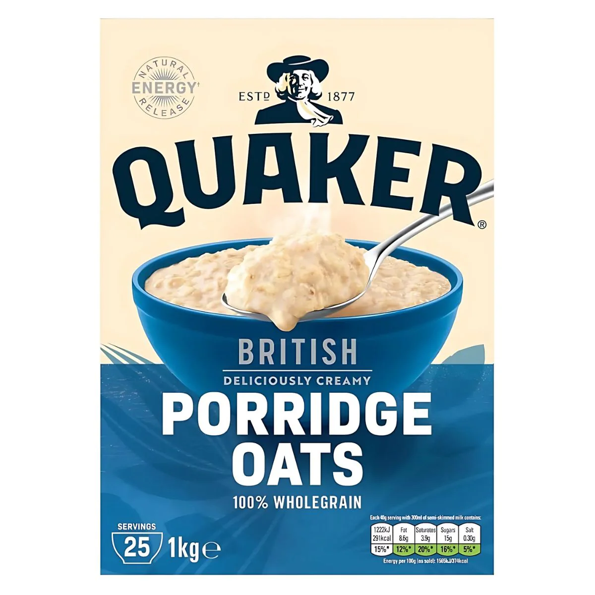 Quaker - Rolled Porridge Oats - 1kg