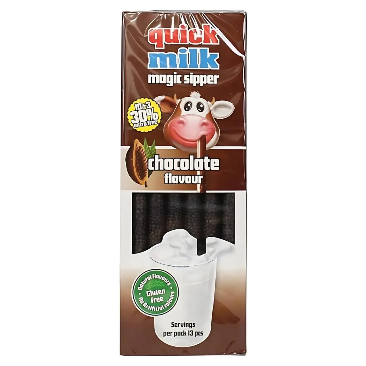 Quick Milk - Chocolate Flavour Magic Sipper - 13x6g