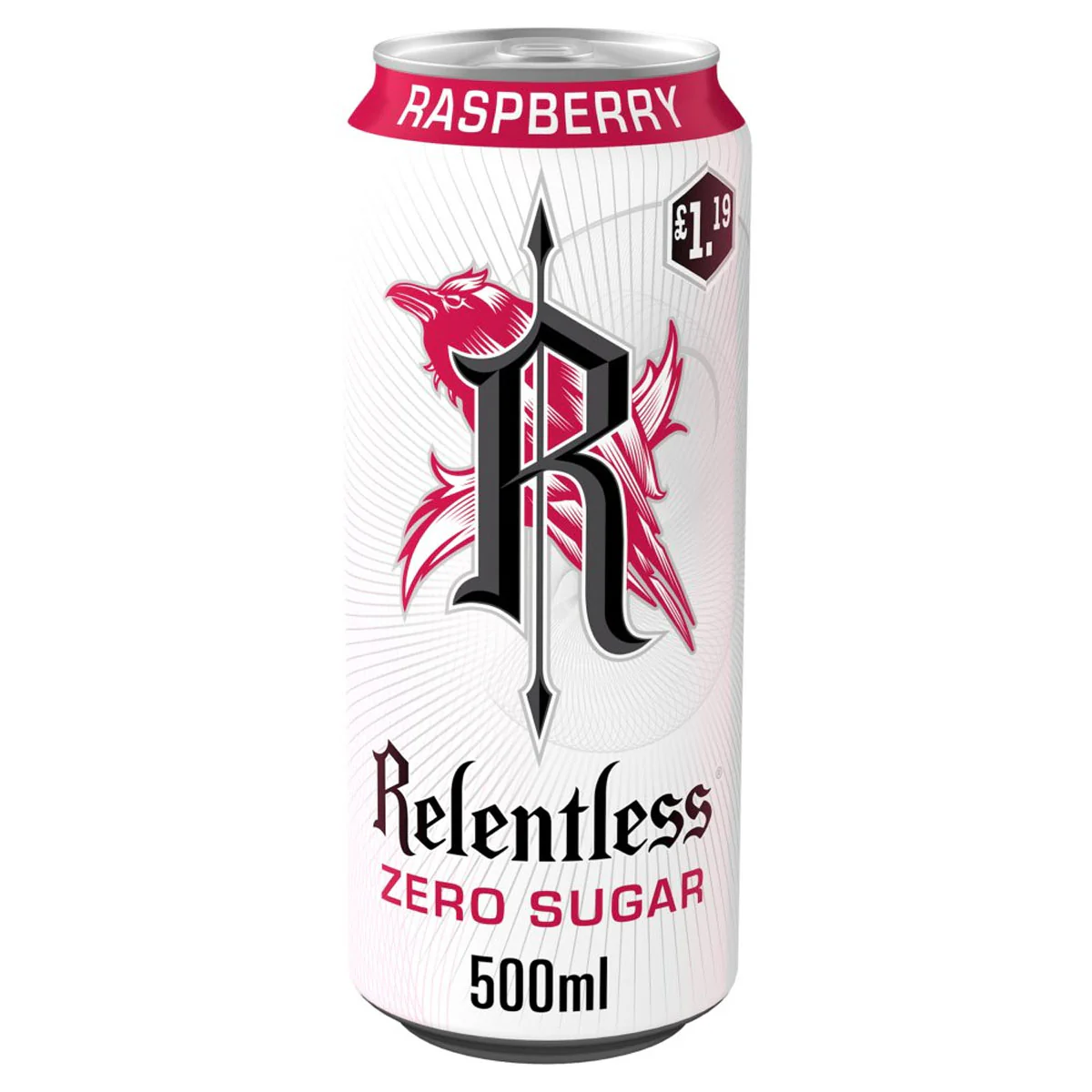 Relentless - Zero Sugar Raspberry - 500ml