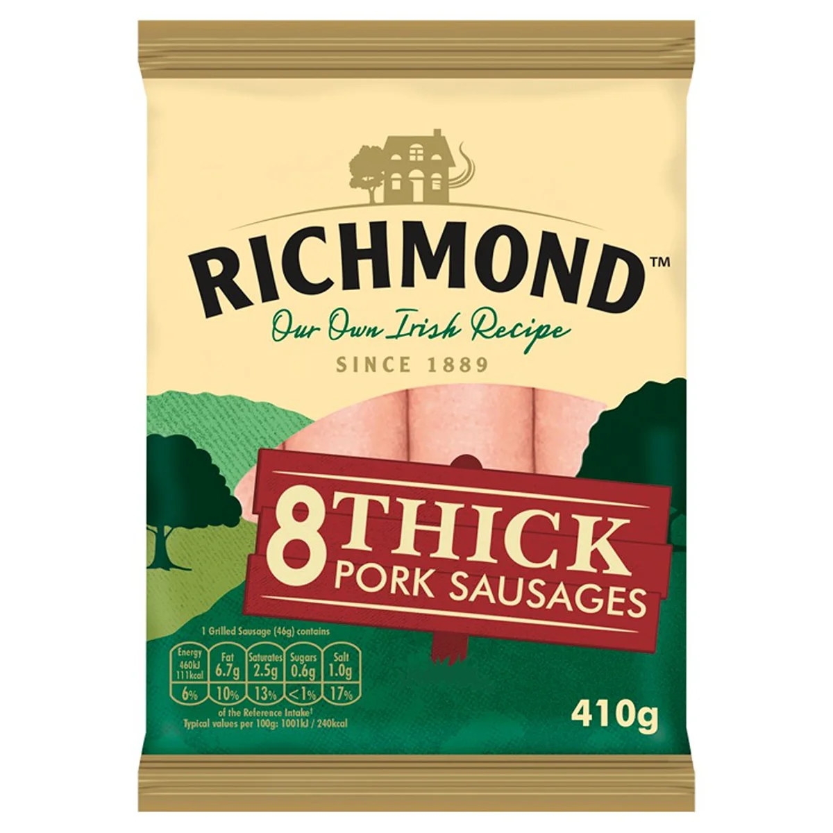 Richmond - 8 Thick Pork Sausages - 410g