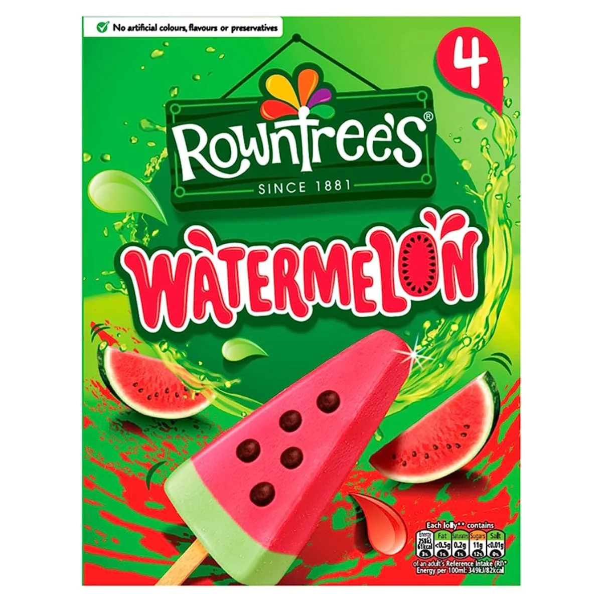 Rowntrees - Watermelon - 4 x 67g