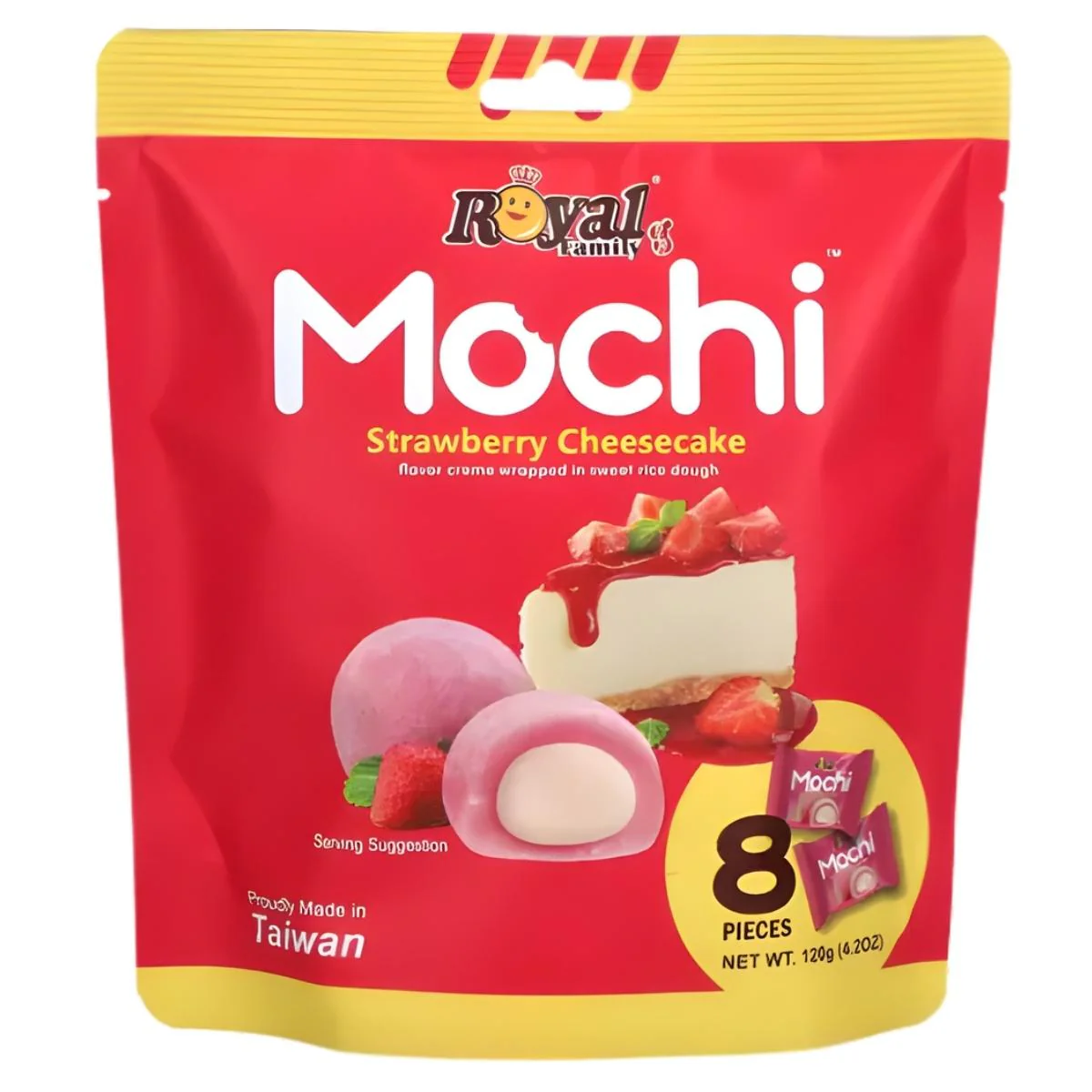 Royal Family - Mochi 8 Strawberry Cheesecakes - 120g