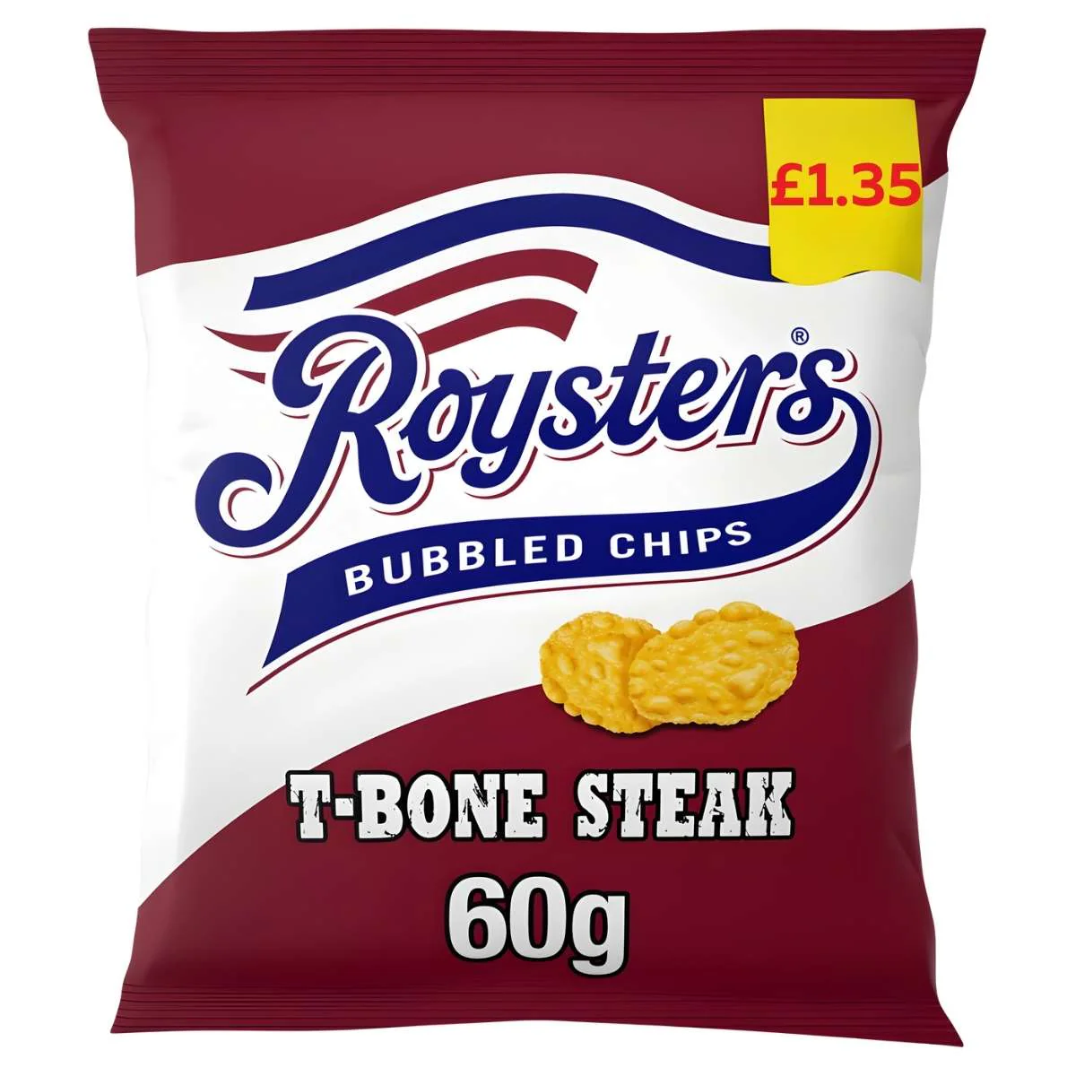 Roysters - Bubbled Chips - T Bone Steak - 60g