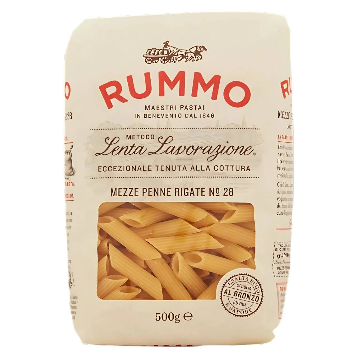 Rummo - Mezze Penne Rigate Pasta No.28 - 500g
