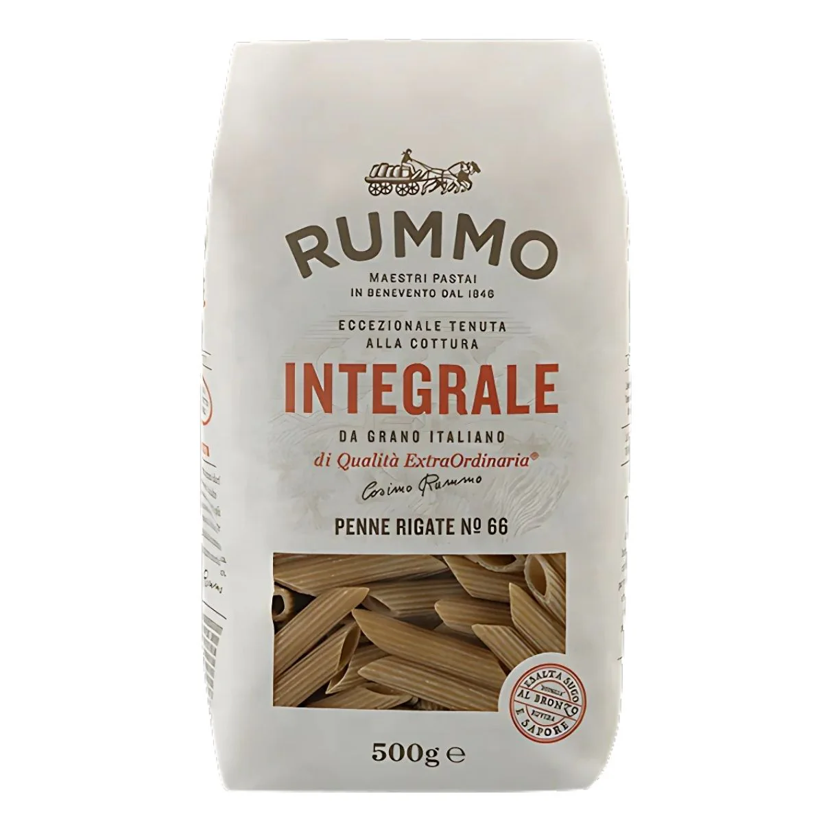 Rummo - Wholewheat Penne Rigate Pasta No.66 - 500g