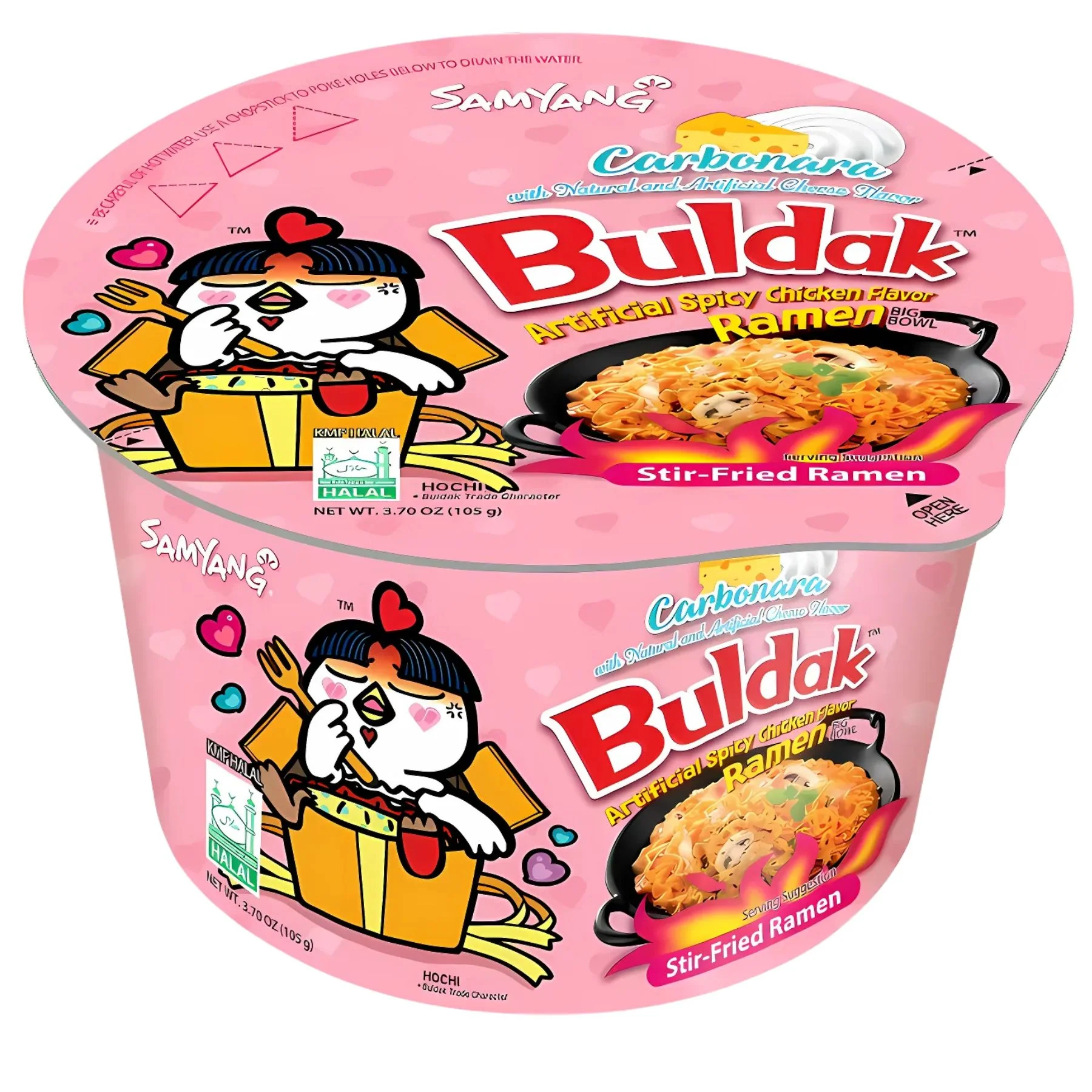Samyang - Buldak Carbonara Hot Chicken Flavour Ramen (Halal) - 105g