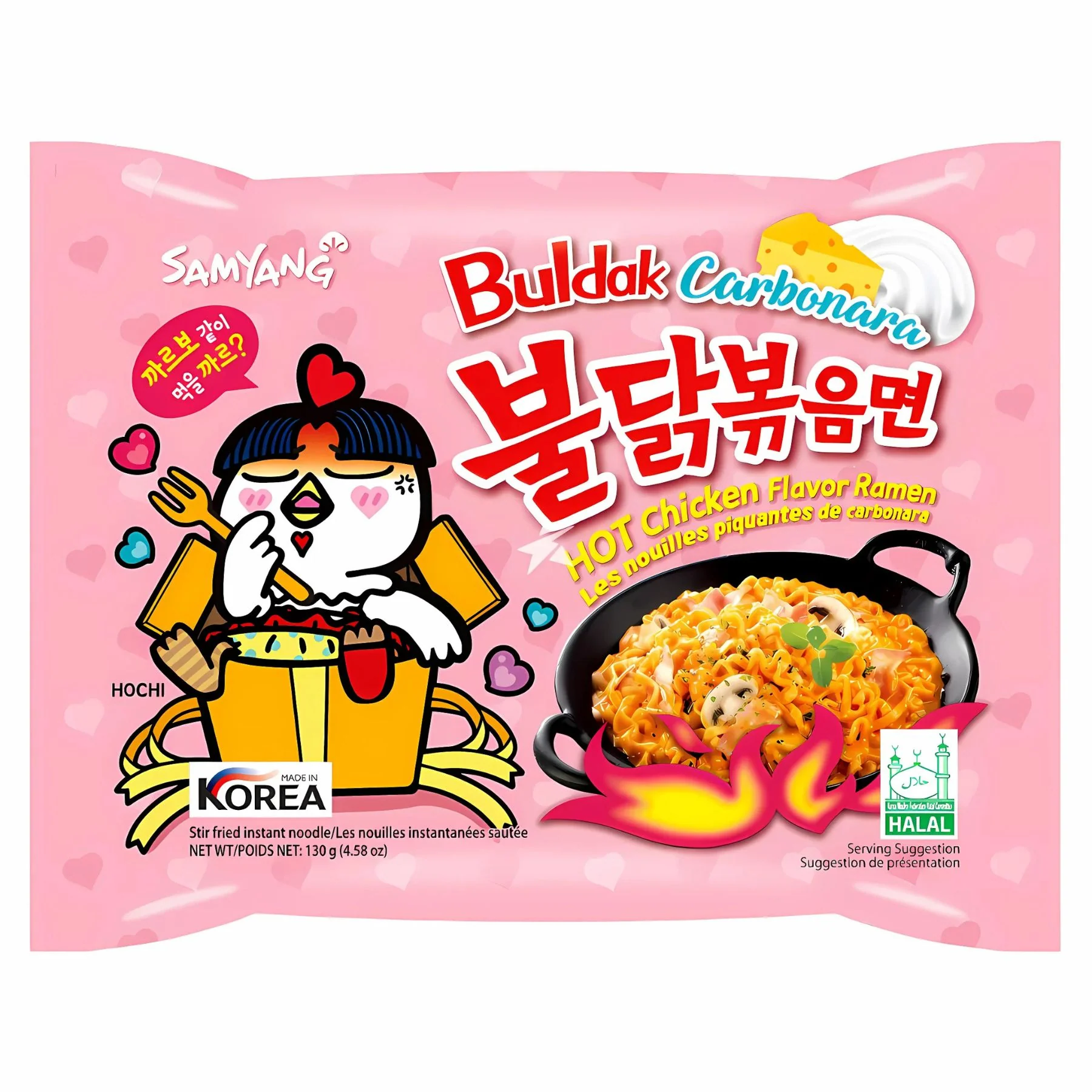 Samyang - Buldak Carbonara Hot Chicken Flavour Ramen Noodles (Halal) - 130g