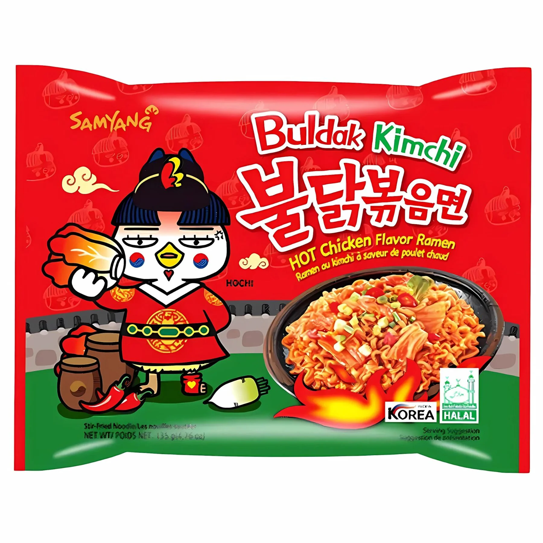 Samyang - Buldak Hot Chicken Flavour Kimchi Ramen (Halal)   - 135g