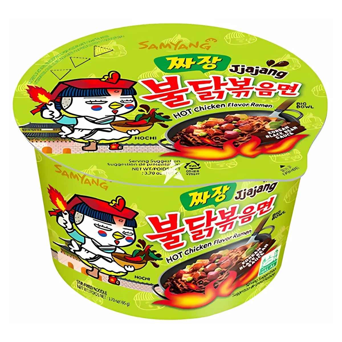 Samyang - Buldak Hot Chicken Flavour Ramen with Black Bean Sauce Bowl (Halal) - 105g
