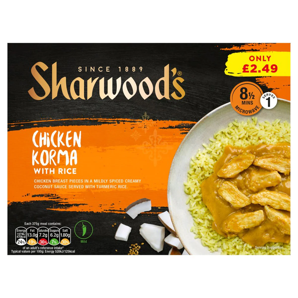 Sharwoods - Chicken Korma with Rice - 375g