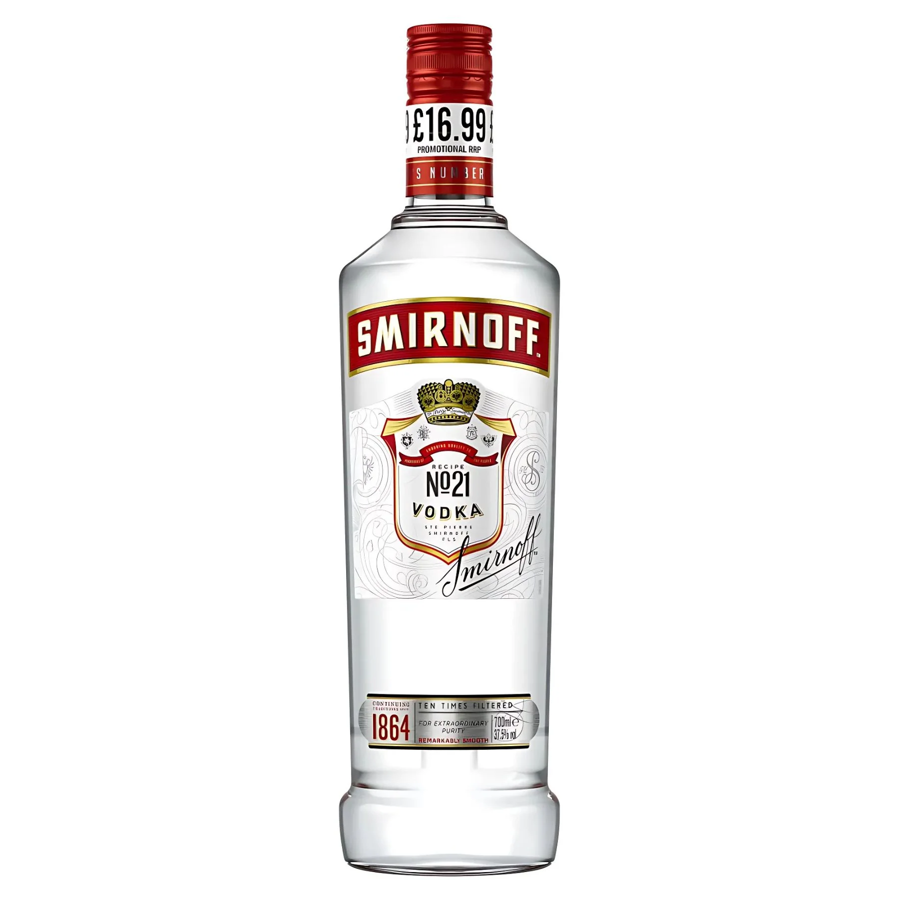 Smirnoff - No. 21 Vodka (37.5% ABV) - 70cl