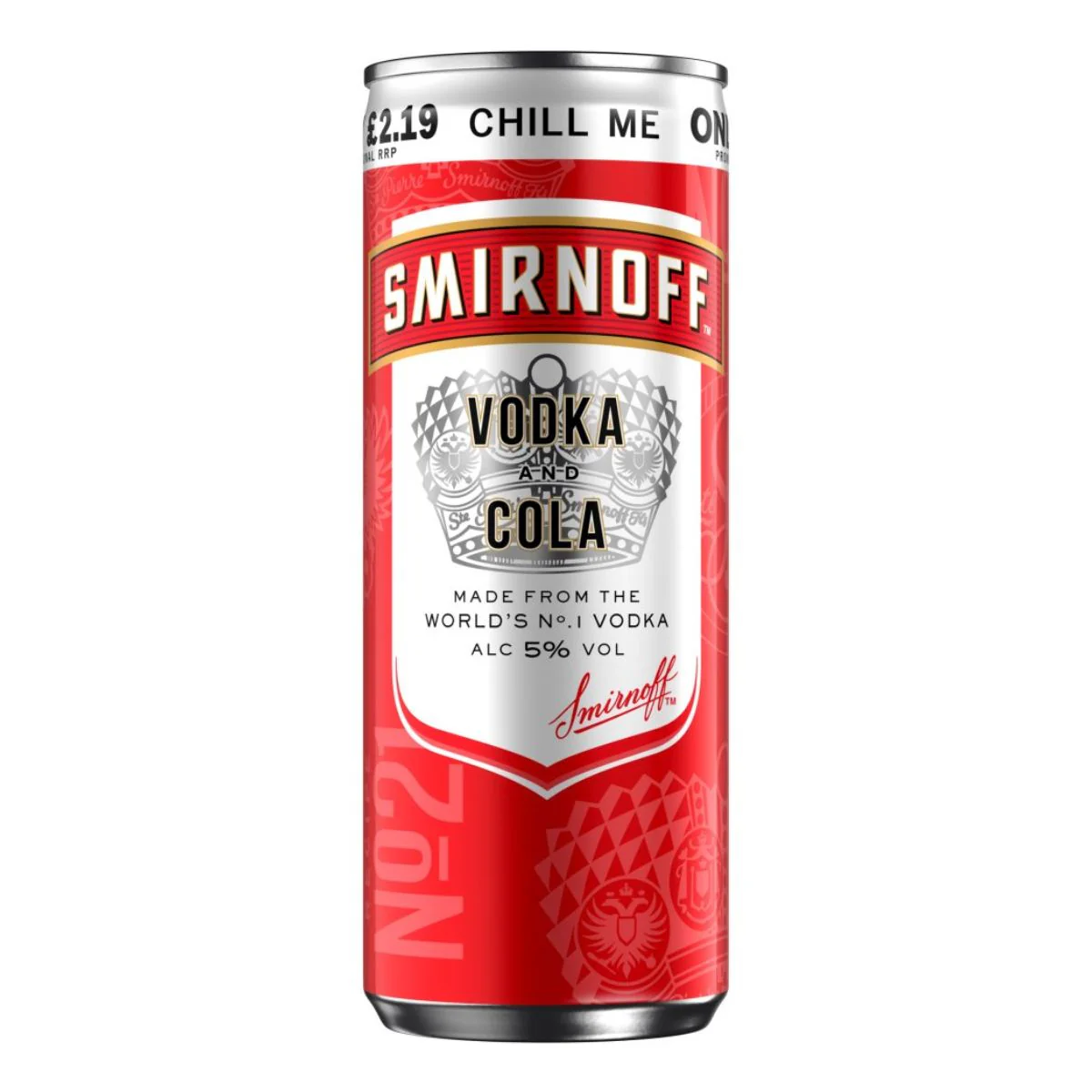 Smirnoff - No.21 Vodka and Cola Ready to Drink Premix Can (5.0% ABV) - 250ml