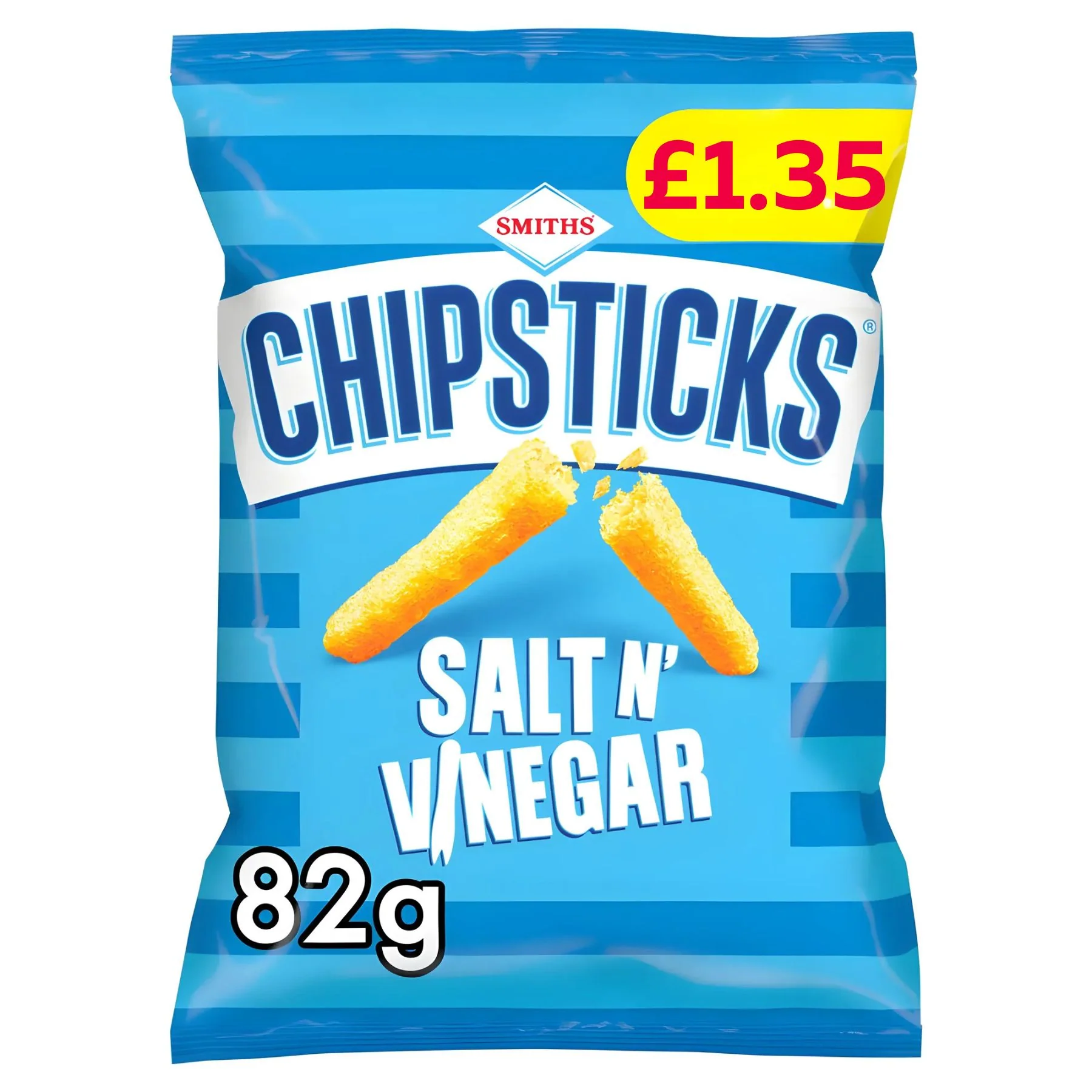 Smiths - Chipsticks Salt & Vinegar Snacks Crisps - 82g