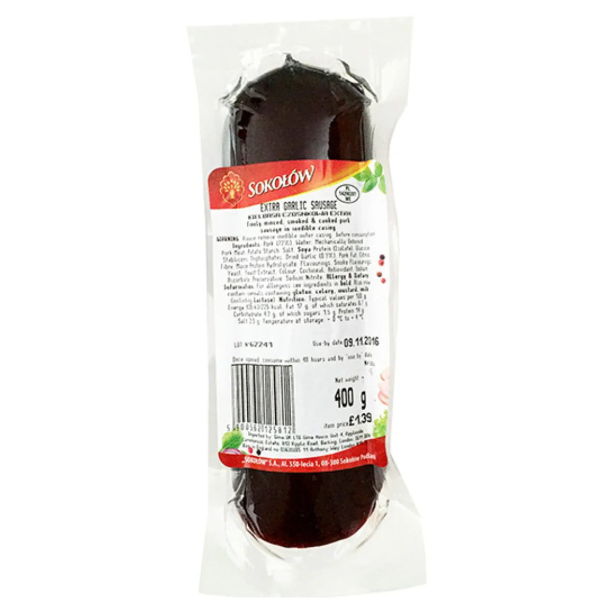 Sokolow - Extra Garlic Sausage - 400g