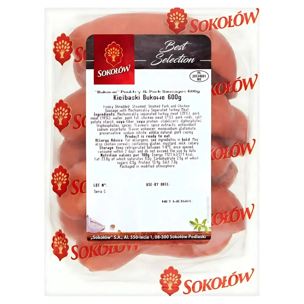 Sokolow - Kielbaski Bukowe Chicken & Pork Sausages - 599g (Varies)