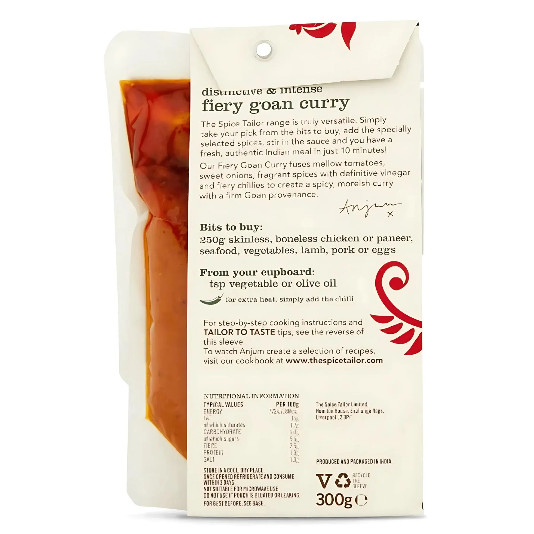 Spice Tailor - Fiery Goan Curry Kit (Serves 2-3) - 300g - Image 2