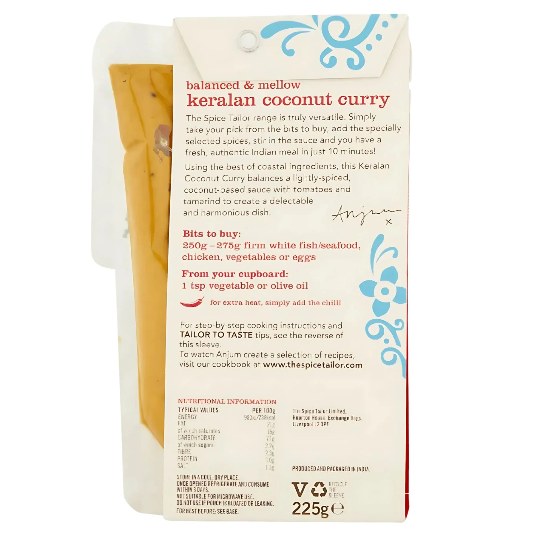Spice Tailor - Keralan Coconut Curry Kit (Serves 2-3) - 225g - Image 2