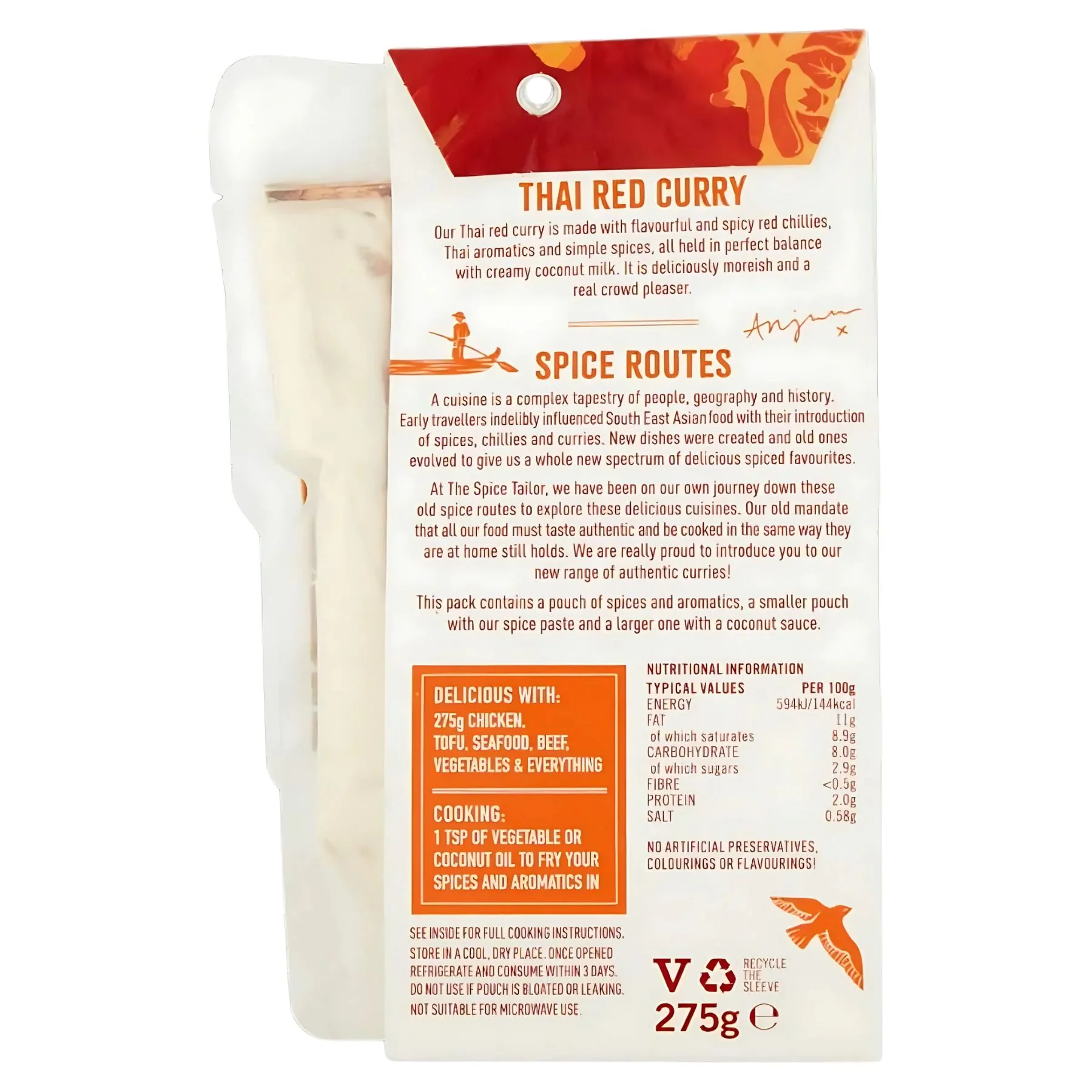 Spice Tailor - Red Thai Curry Kit (Serves 2-3) - 275g - Image 2